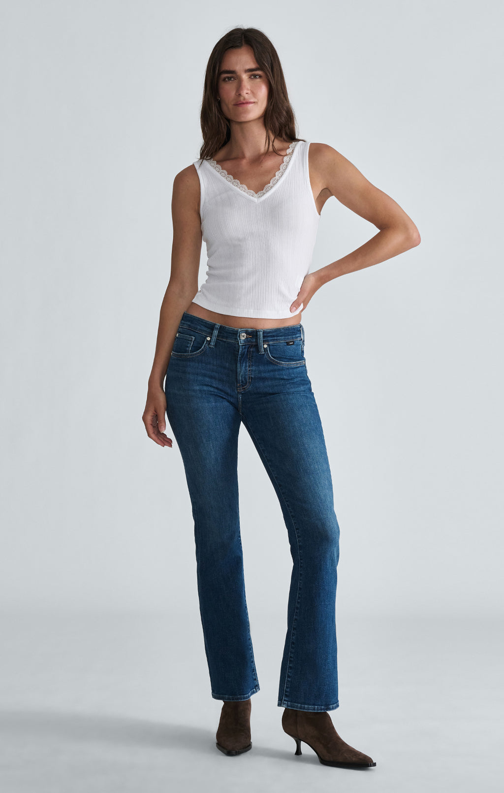 STRAP FASHION JERSEY IN ANTIQUE WHITE - Mavi Jeans