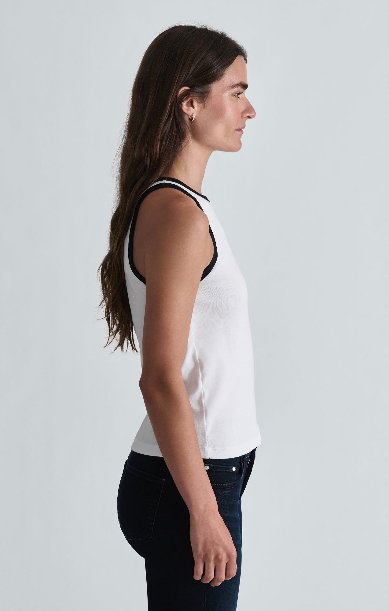 SLEEVELESS JERSEY IN WHITE - Mavi Jeans