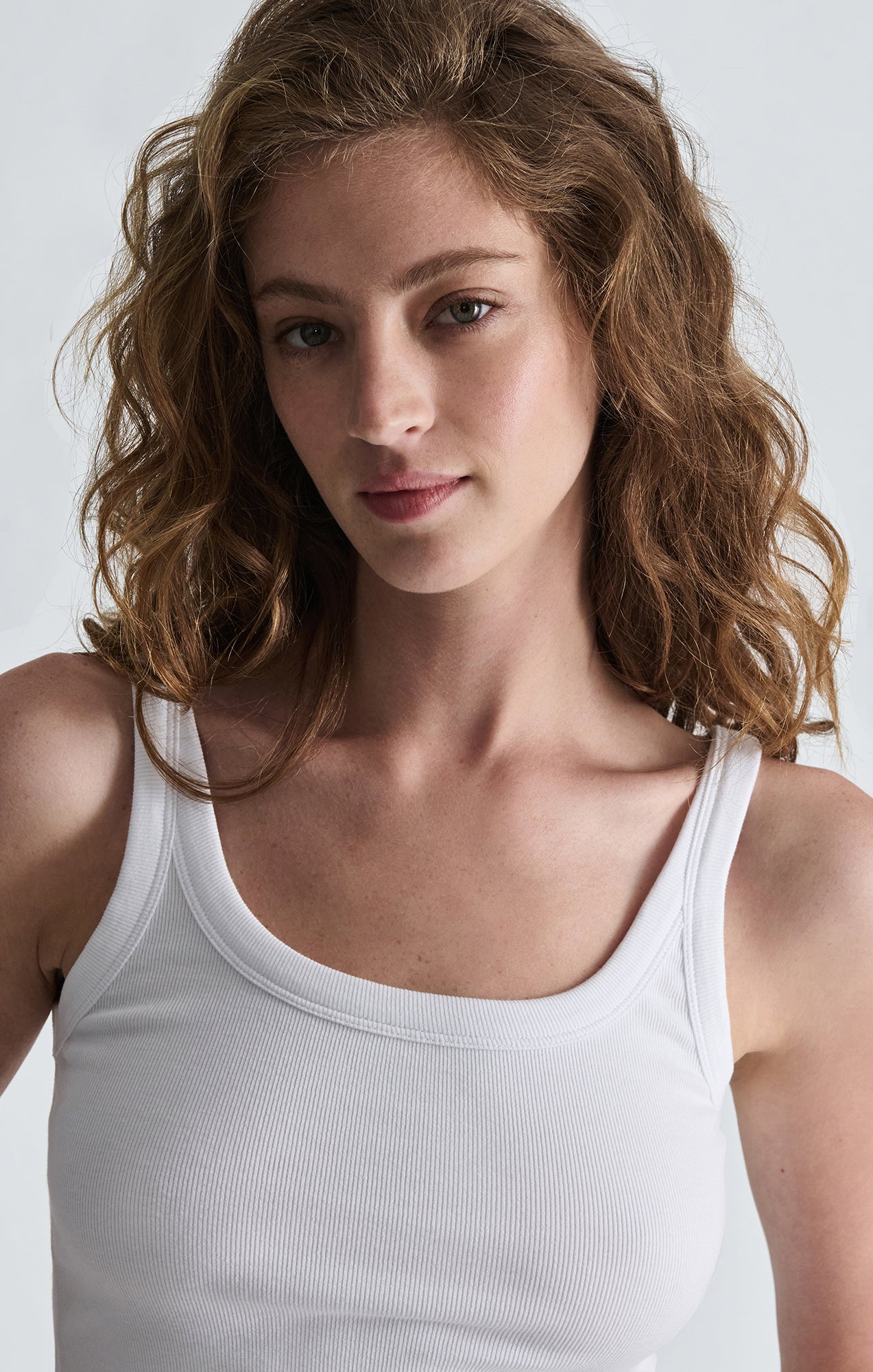 FRANKIE RIBBED TANK TOP IN WHITE – Mavi Canada