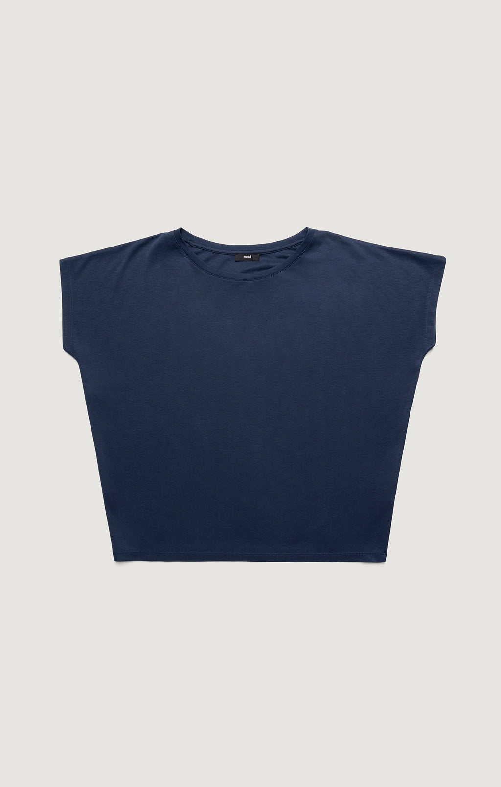 LUXE TOUCH TENCEL™ BOAT NECK T-SHIRT IN MOOD INDIGO - Mavi Jeans