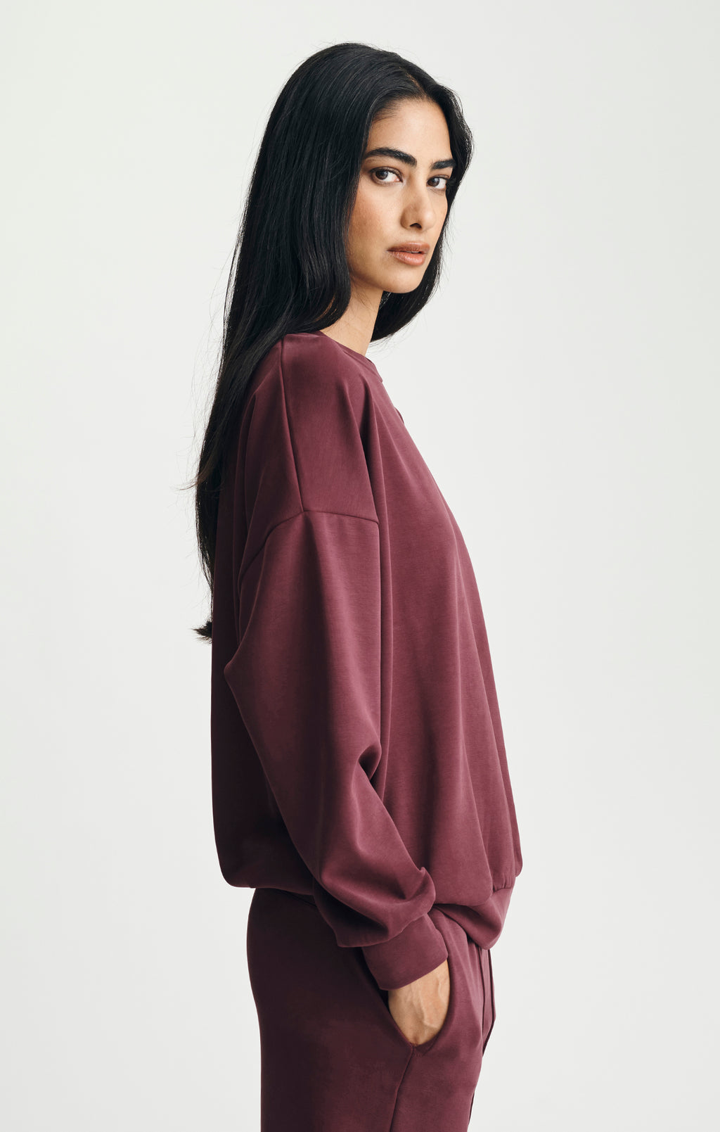 LUXE TOUCH TENCEL™ SWEATSHIRT IN PORT ROYALE - Mavi Jeans