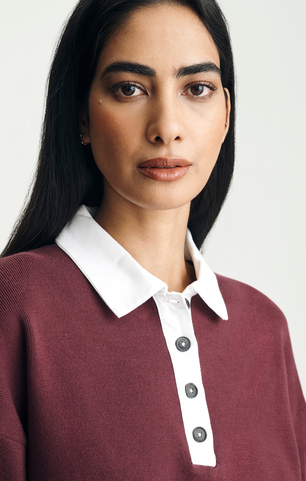 POLO SWEATER IN WINDSOR WINE - Mavi Jeans