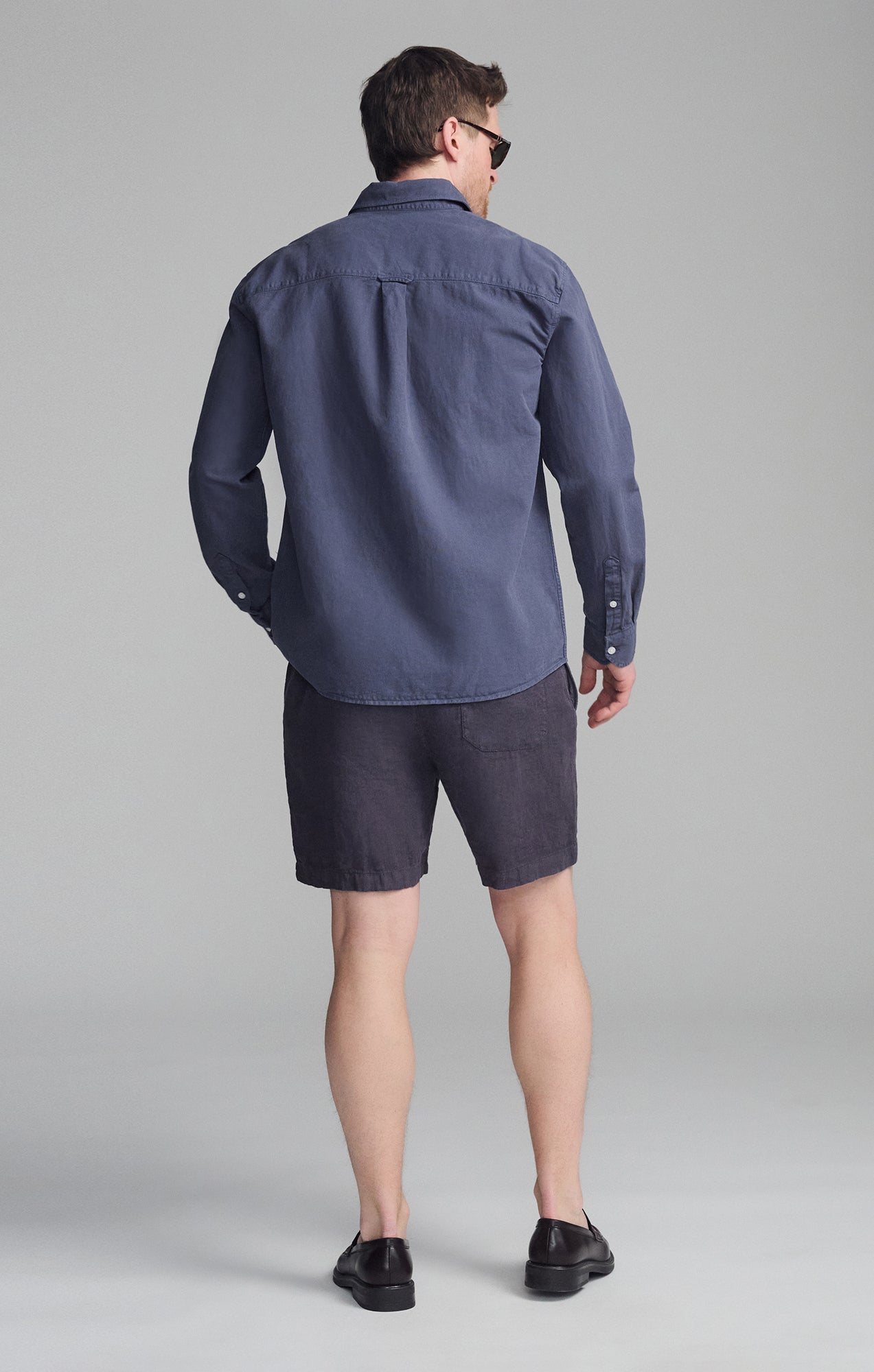 ONE POCKET LONG SLEEVE BUTTON-UP SHIRT IN OUTER SPACE - Mavi Jeans