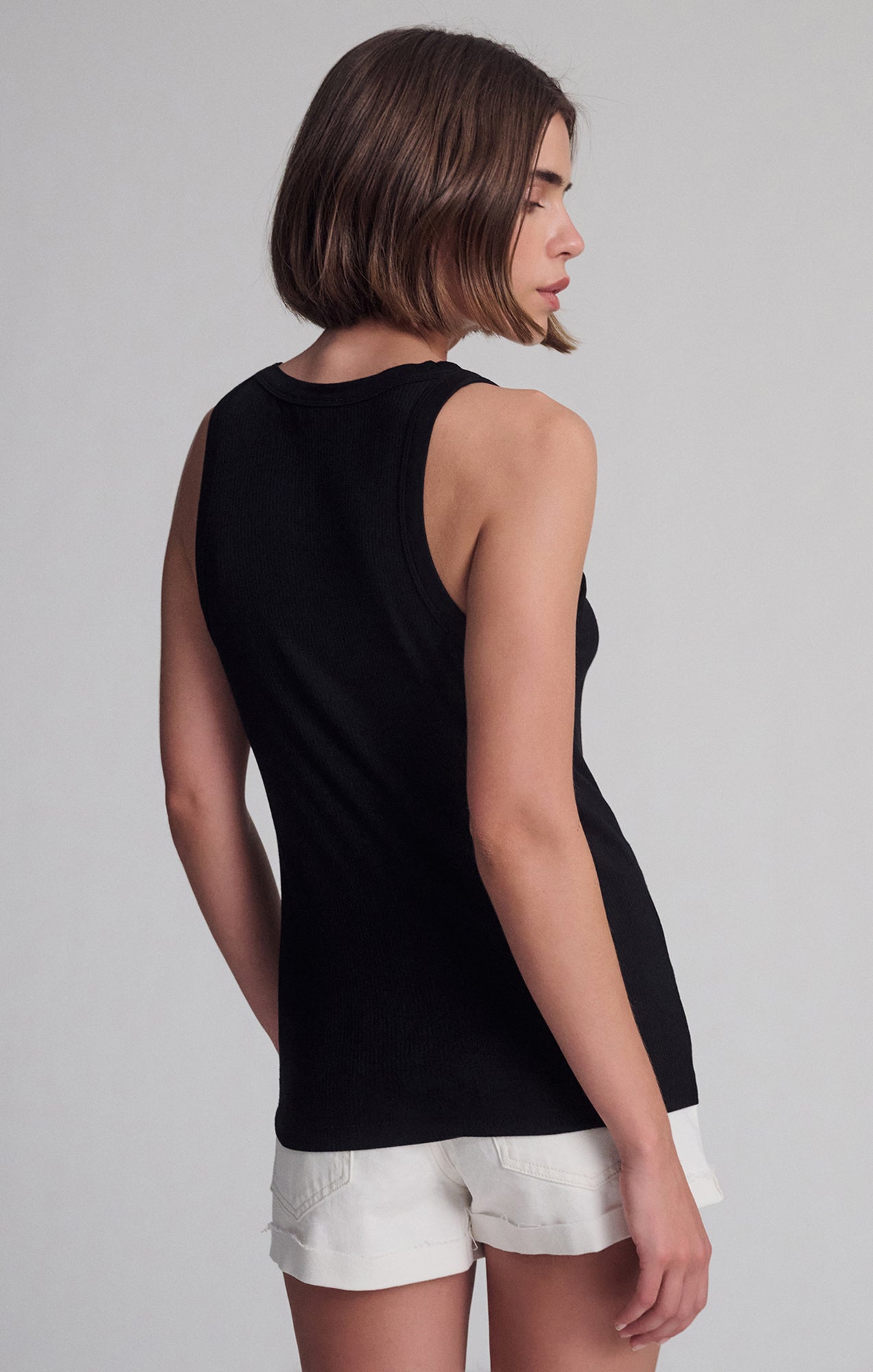 SIMPLE TANK TOP IN BLACK - Mavi Jeans