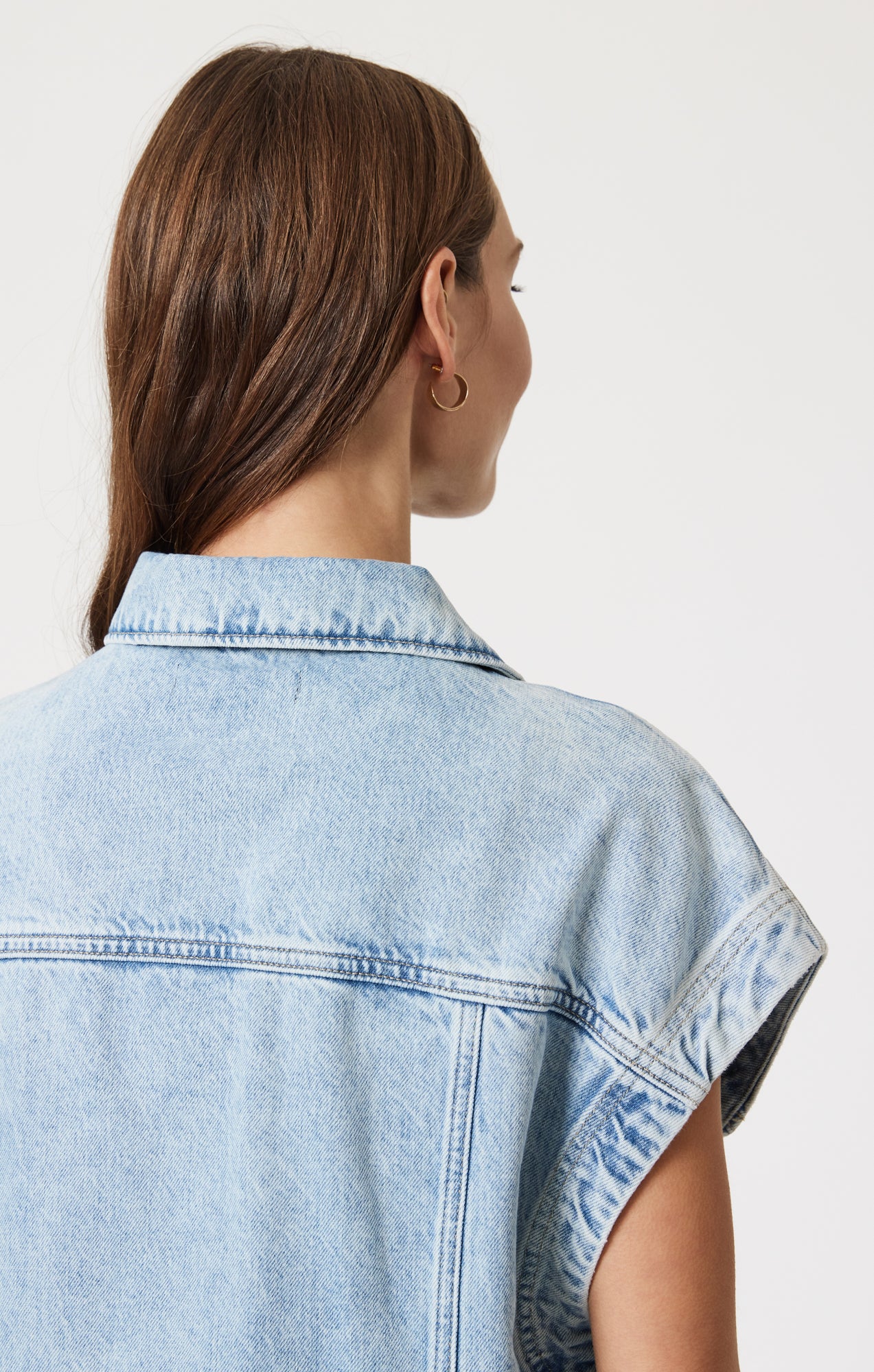 NADIA VEST IN BLEACHED WELL BLUE - Mavi Jeans