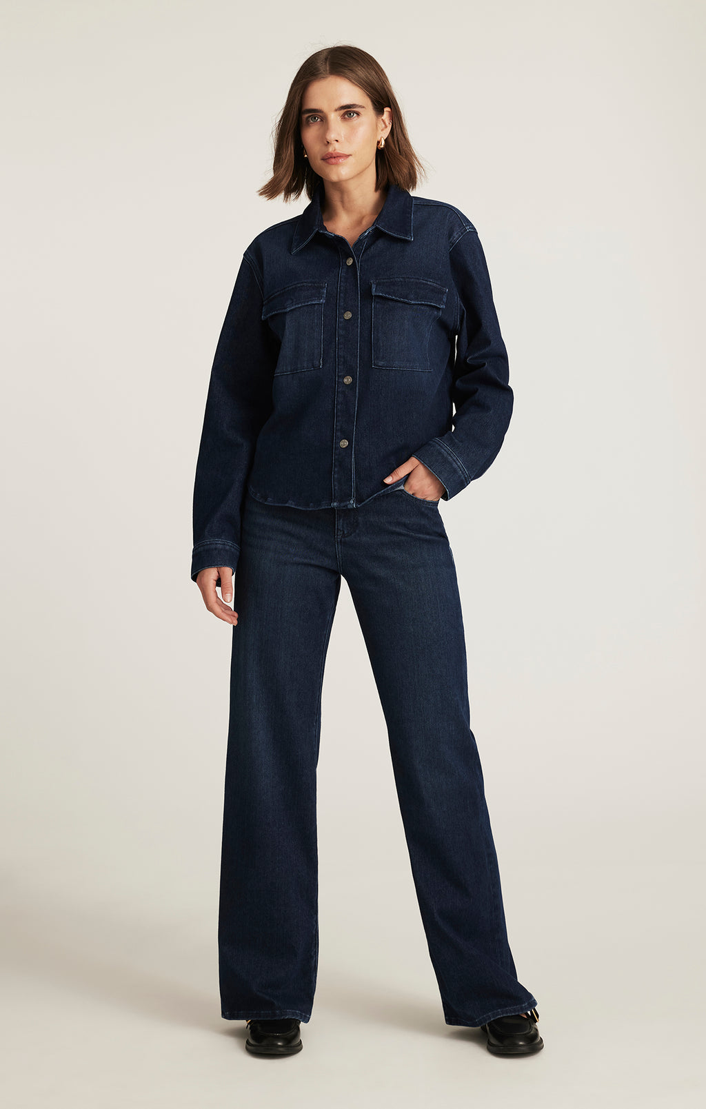 TIA DENIM SHIRT IN DARK BLUE MOVE - Mavi Jeans