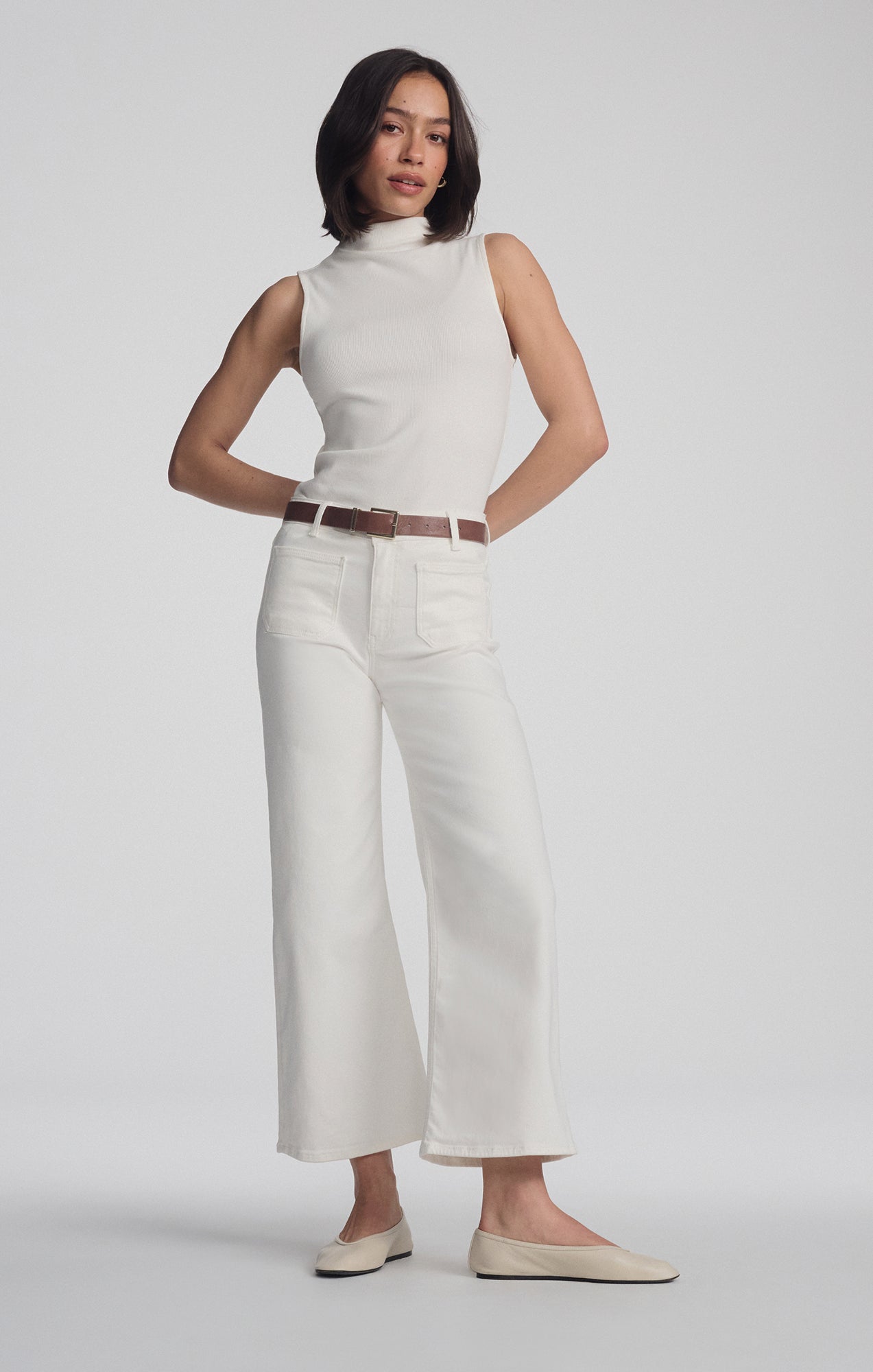 PALOMA MARINE WIDE LEG IN WHITE FLEX BLUE - Mavi Jeans