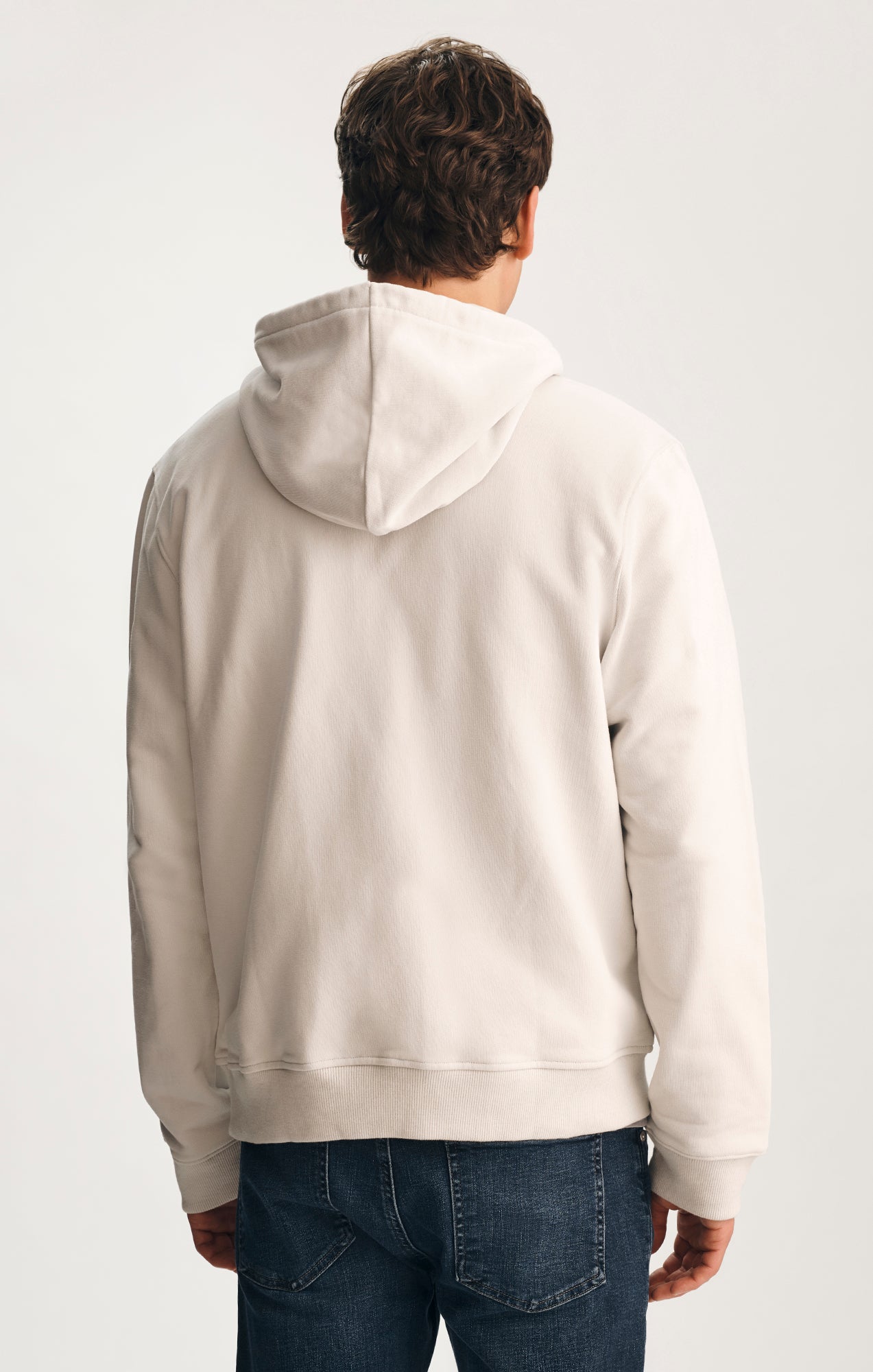 FULL ZIP HOODIE IN LUNAR ROCK - Mavi Jeans
