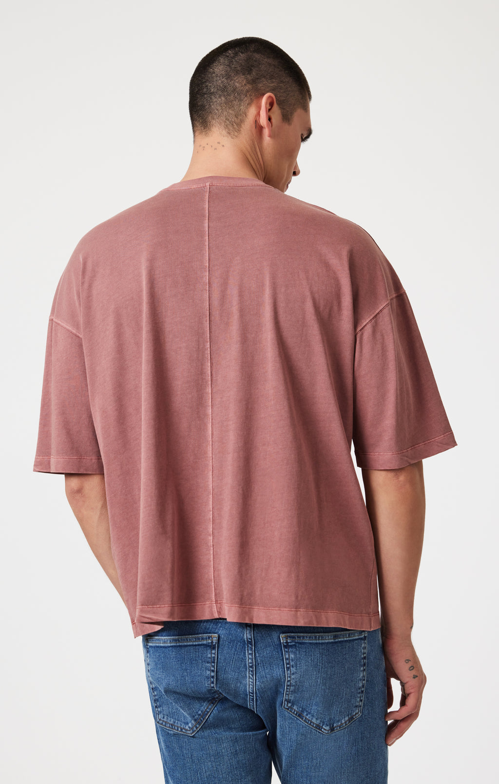 BOXY POCKET T-SHIRT IN MARSALA - Mavi Jeans