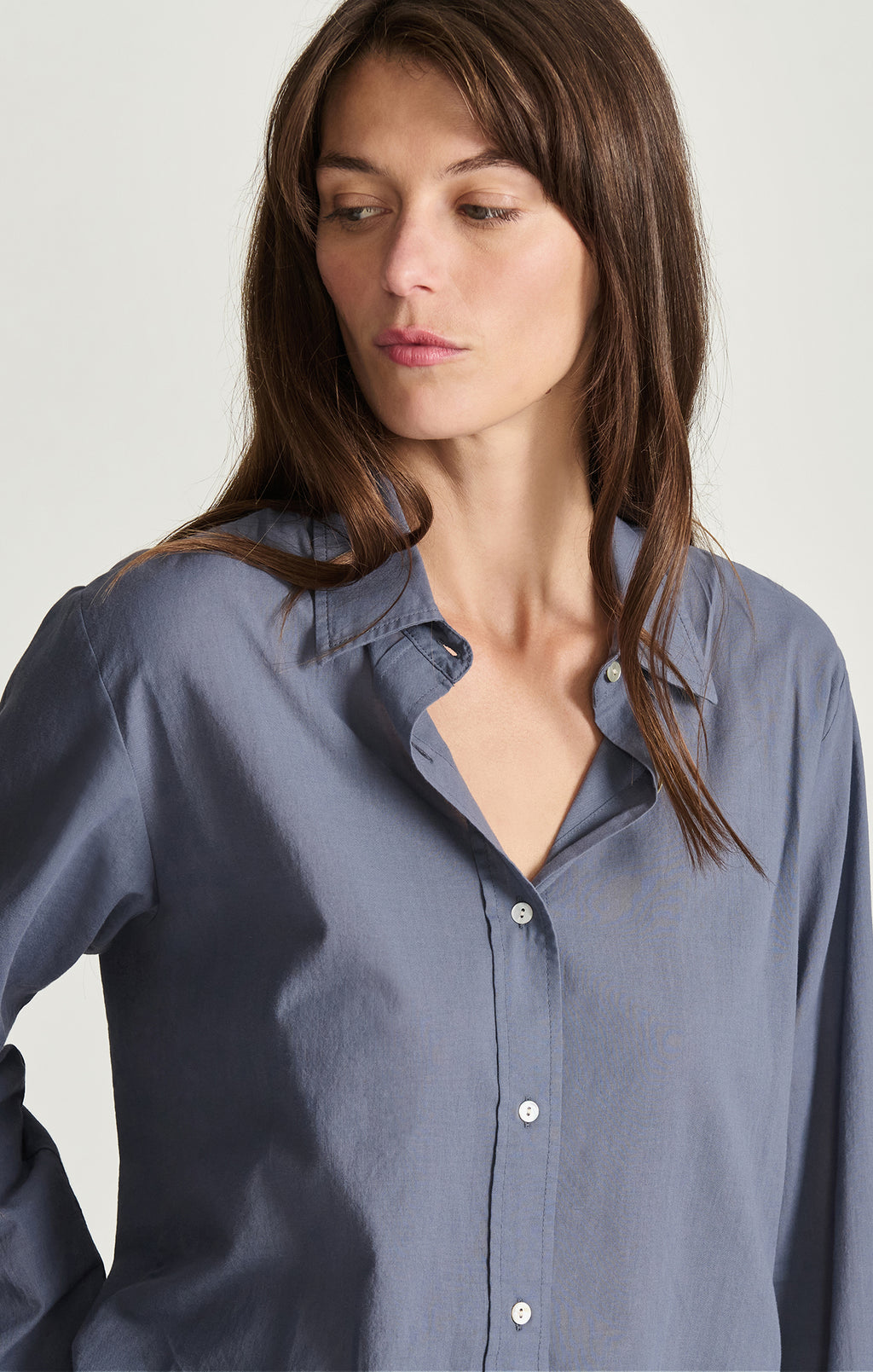 LONG SLEEVE BUTTON-UP SHIRT IN GRISAILLE - Mavi Jeans