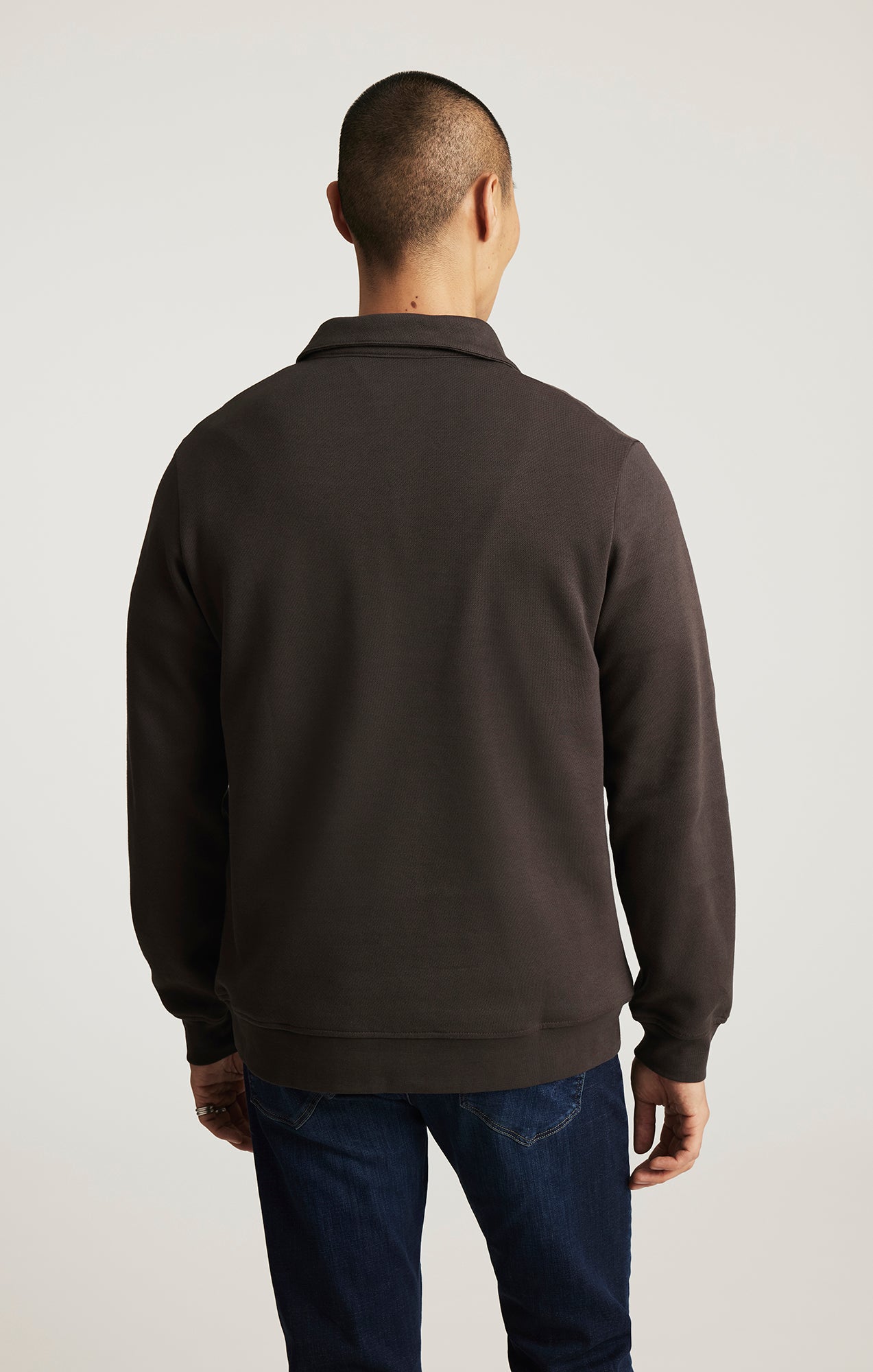HALF ZIP SWEATSHIRT IN AFTER DARK - Mavi Jeans