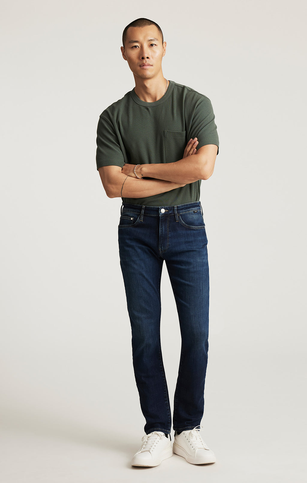 JAKE SLIM LEG IN MIDNIGHT BRUSHED FEATHER BLUE - Mavi Jeans