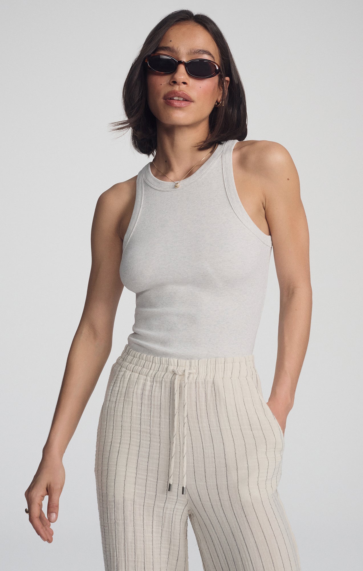 Mavi Women's Gauze Pants In Grey Stripe – Mavi Canada