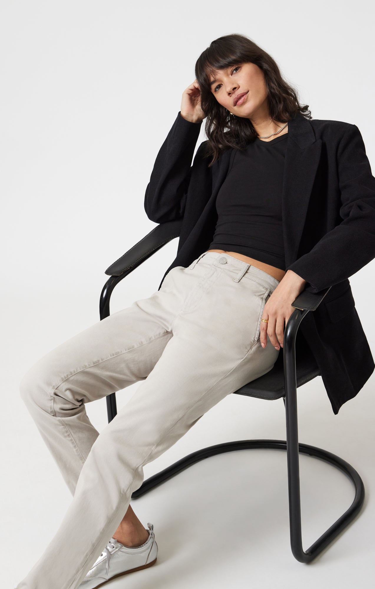 KATHLEEN SLIM BOYFRIEND CHINO IN MERCURY CASUAL TWILL - Mavi Jeans