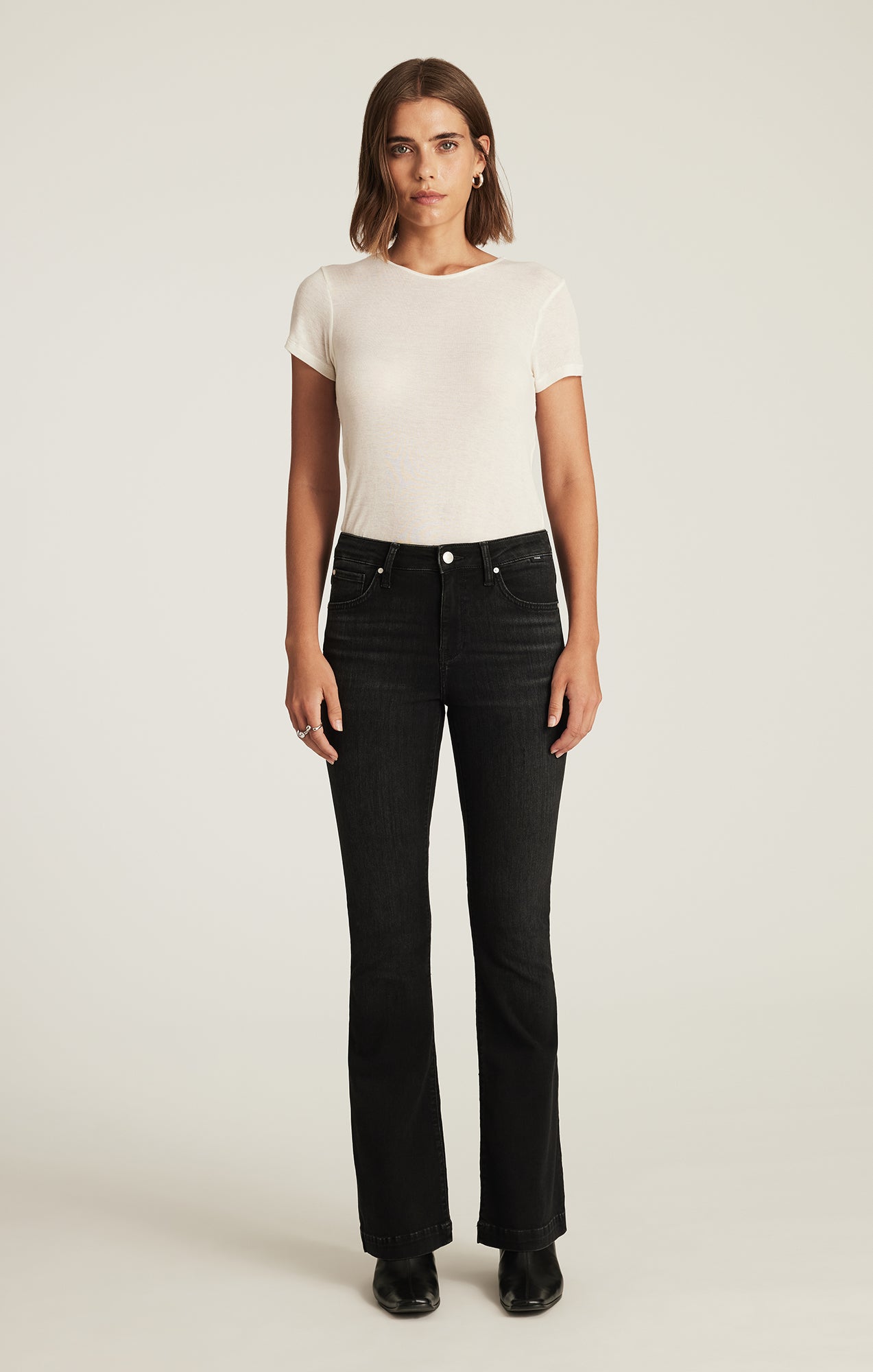 SYDNEY FLARE IN DARK SMOKE FEATHER BLUE - Mavi Jeans