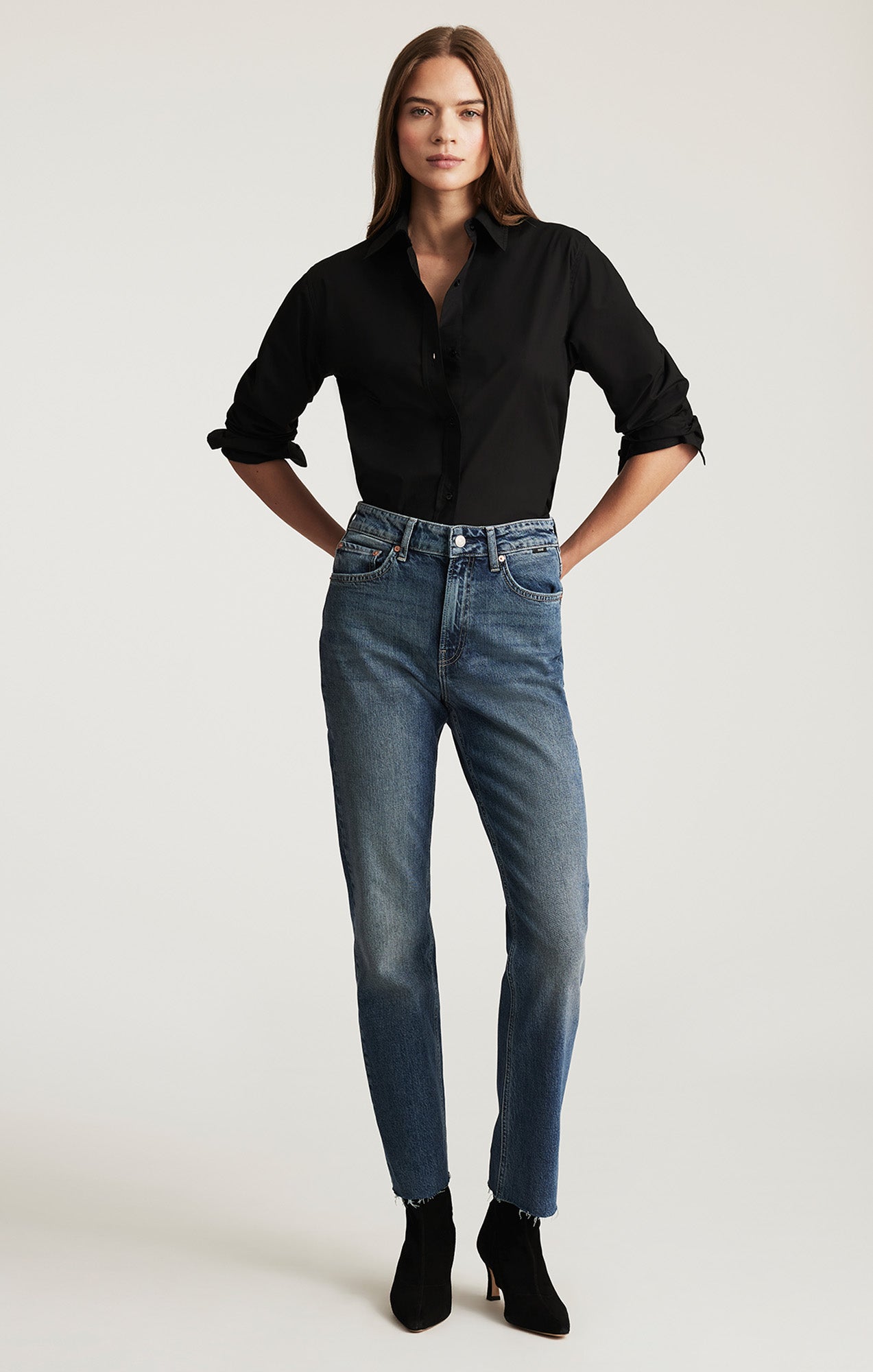 NEW YORK STRAIGHT LEG IN DEEP USED CLASSIC BLUE - Mavi Jeans