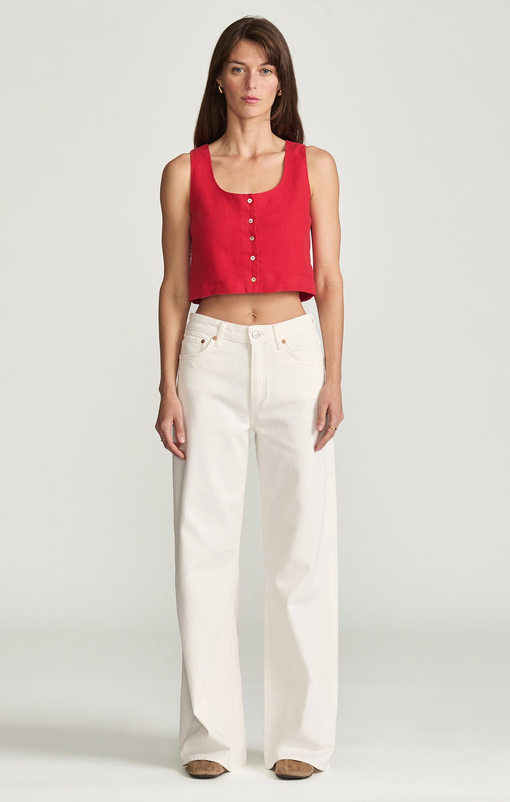 FLORIDA WIDE LEG IN OFF-WHITE CLASSIC BLUE - Mavi Jeans