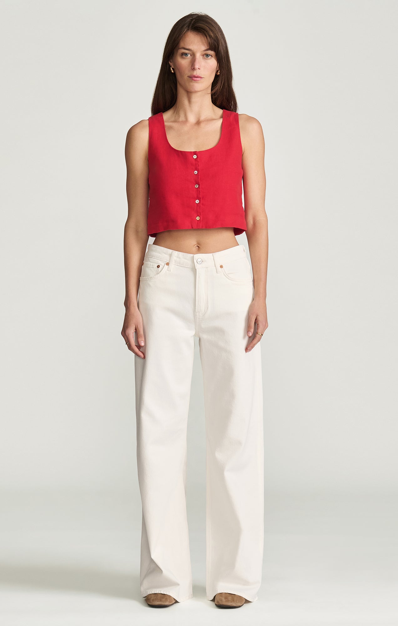 FLORIDA WIDE LEG IN OFF-WHITE CLASSIC BLUE - Mavi Jeans