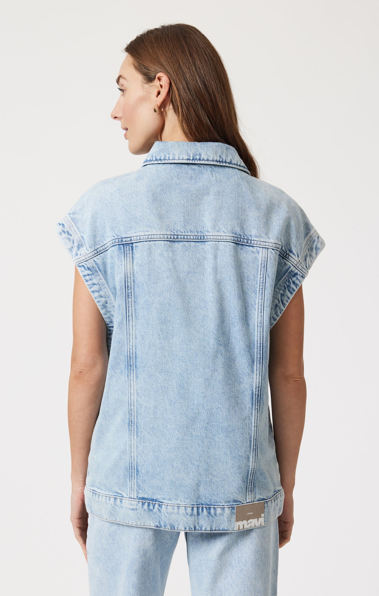 NADIA VEST IN BLEACHED WELL BLUE - Mavi Jeans