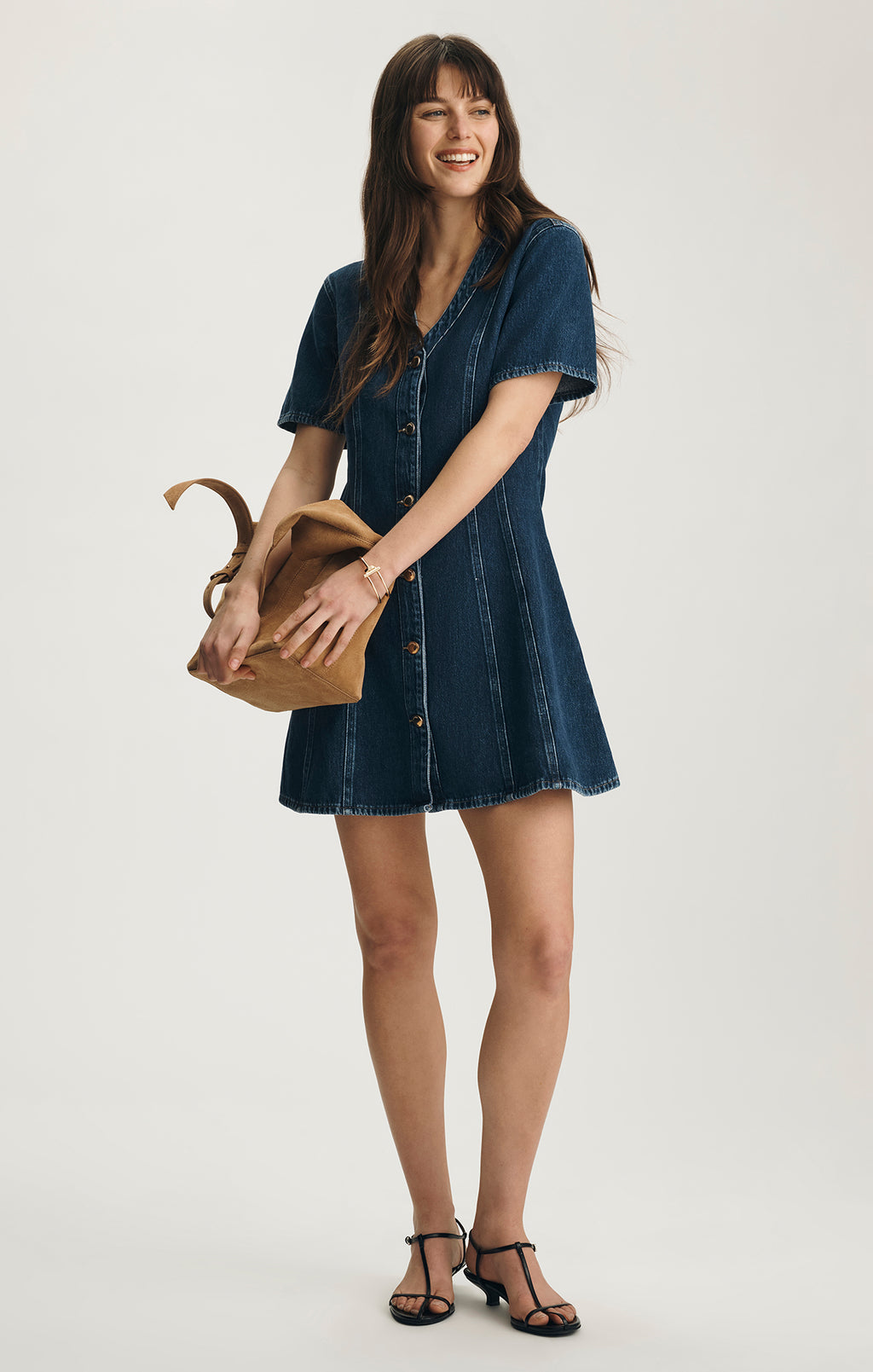 KRISTY DENIM DRESS IN DARK GOLD PREMIUM - Mavi Jeans