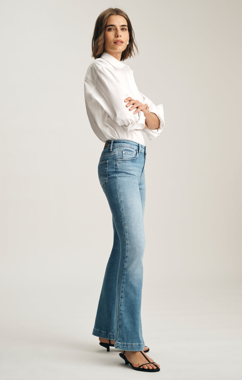 SYDNEY FLARE IN MID BLUE FEATHER BLUE - Mavi Jeans