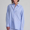 LONG SLEEVE BUTTON-UP SHIRT IN BLUE STRIPE - Mavi Jeans
