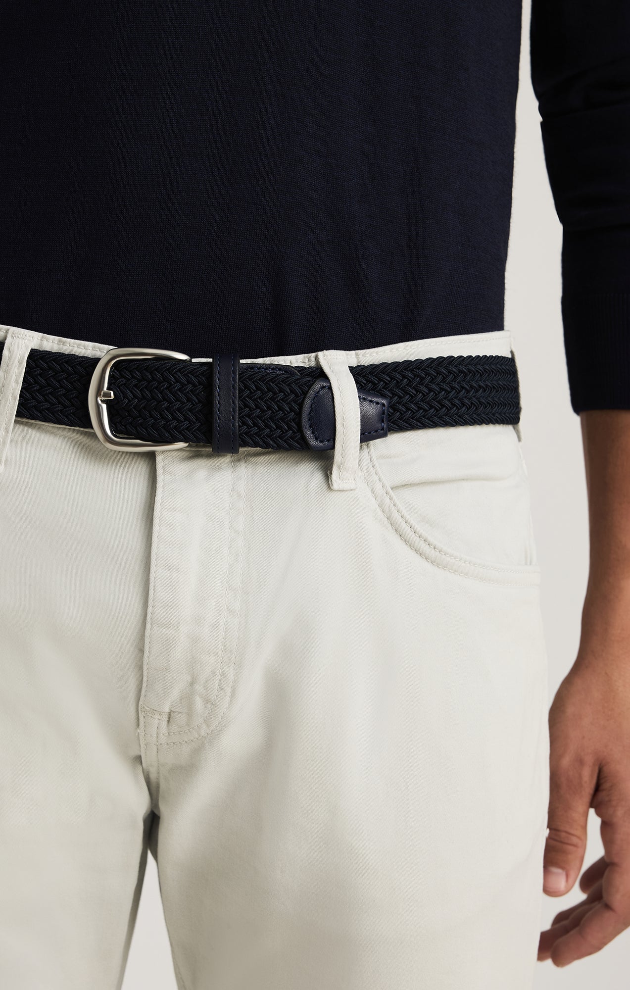 BRAIDED BELT IN NAVY