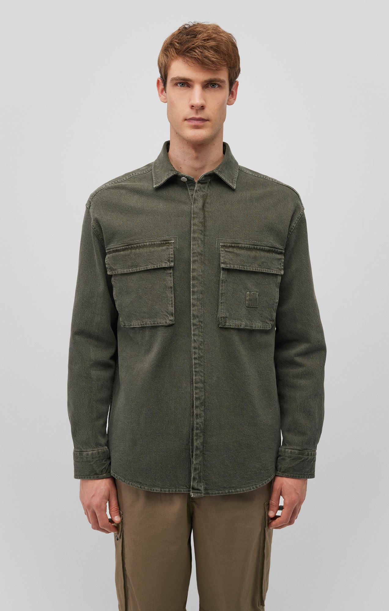 DOUBLE POCKET OVERSHIRT IN CLIMBING IVY - Mavi Jeans
