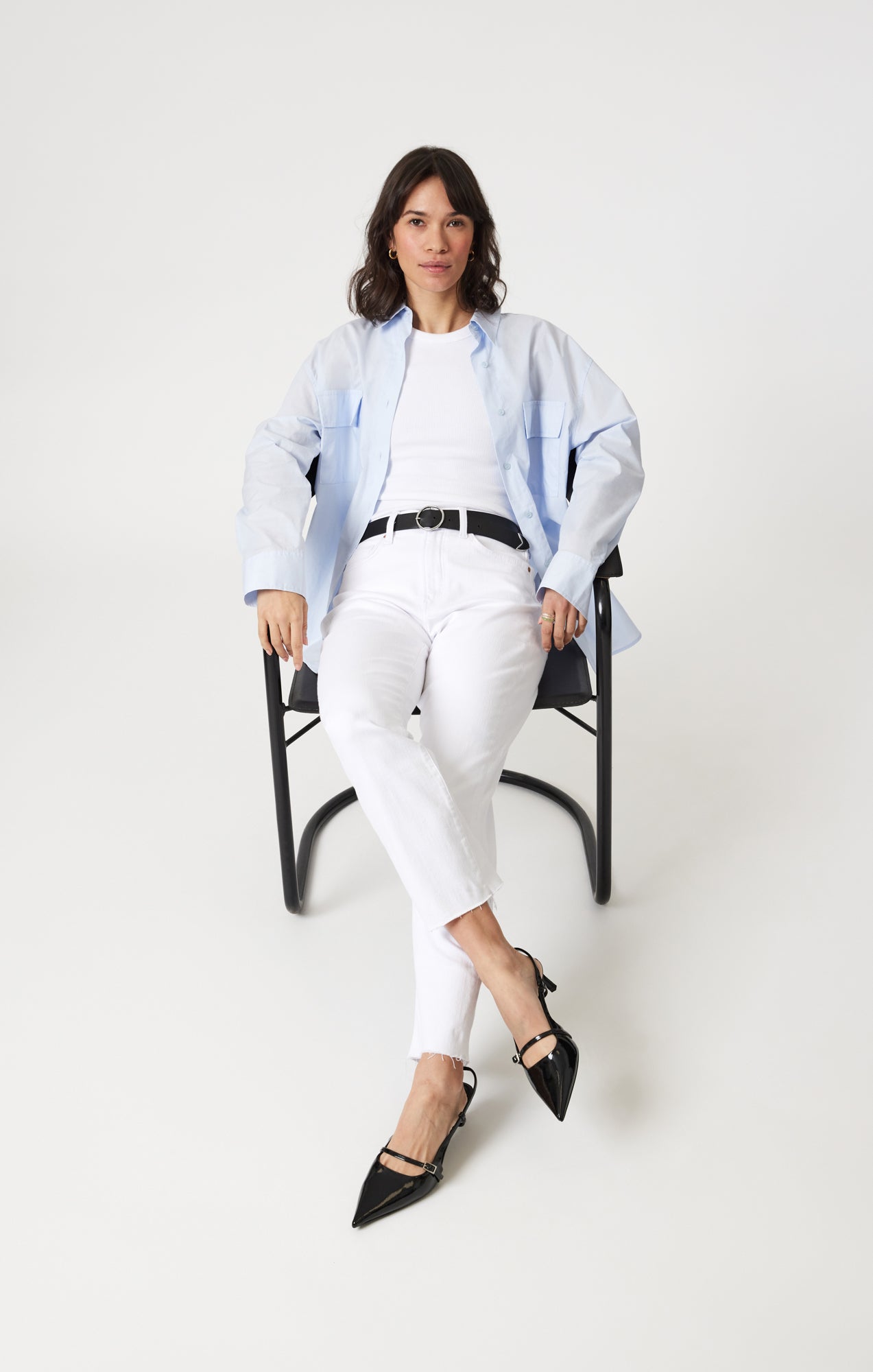 NEW YORK STRAIGHT LEG IN WHITE FLEX BLUE - Mavi Jeans