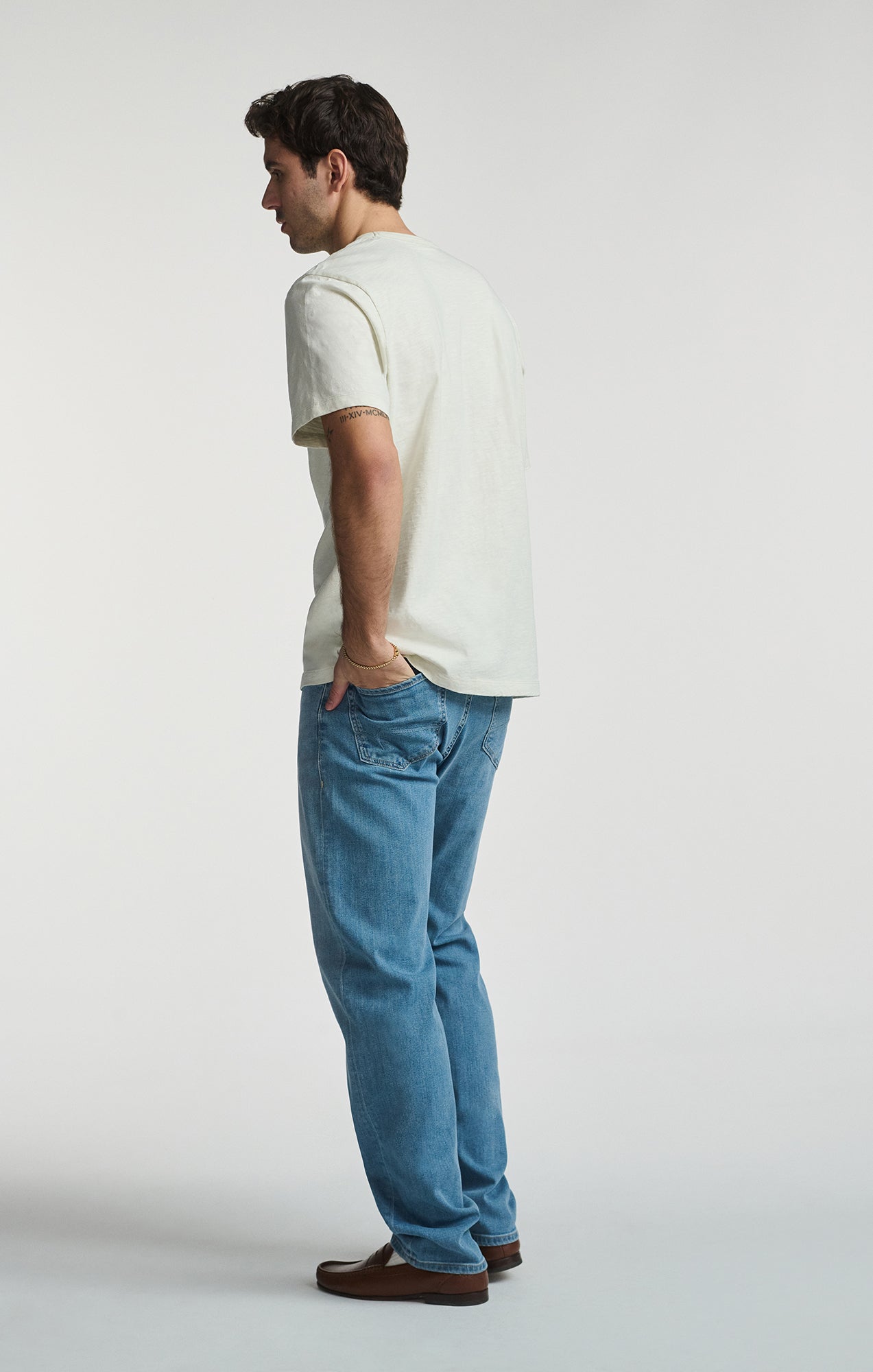 SLUB SHORT SLEEVE T-SHIRT IN FOGGY DEW - Mavi Jeans