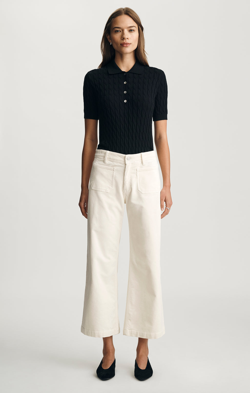 PALOMA MARINE WIDE LEG IN WHITE CORD - Mavi Jeans