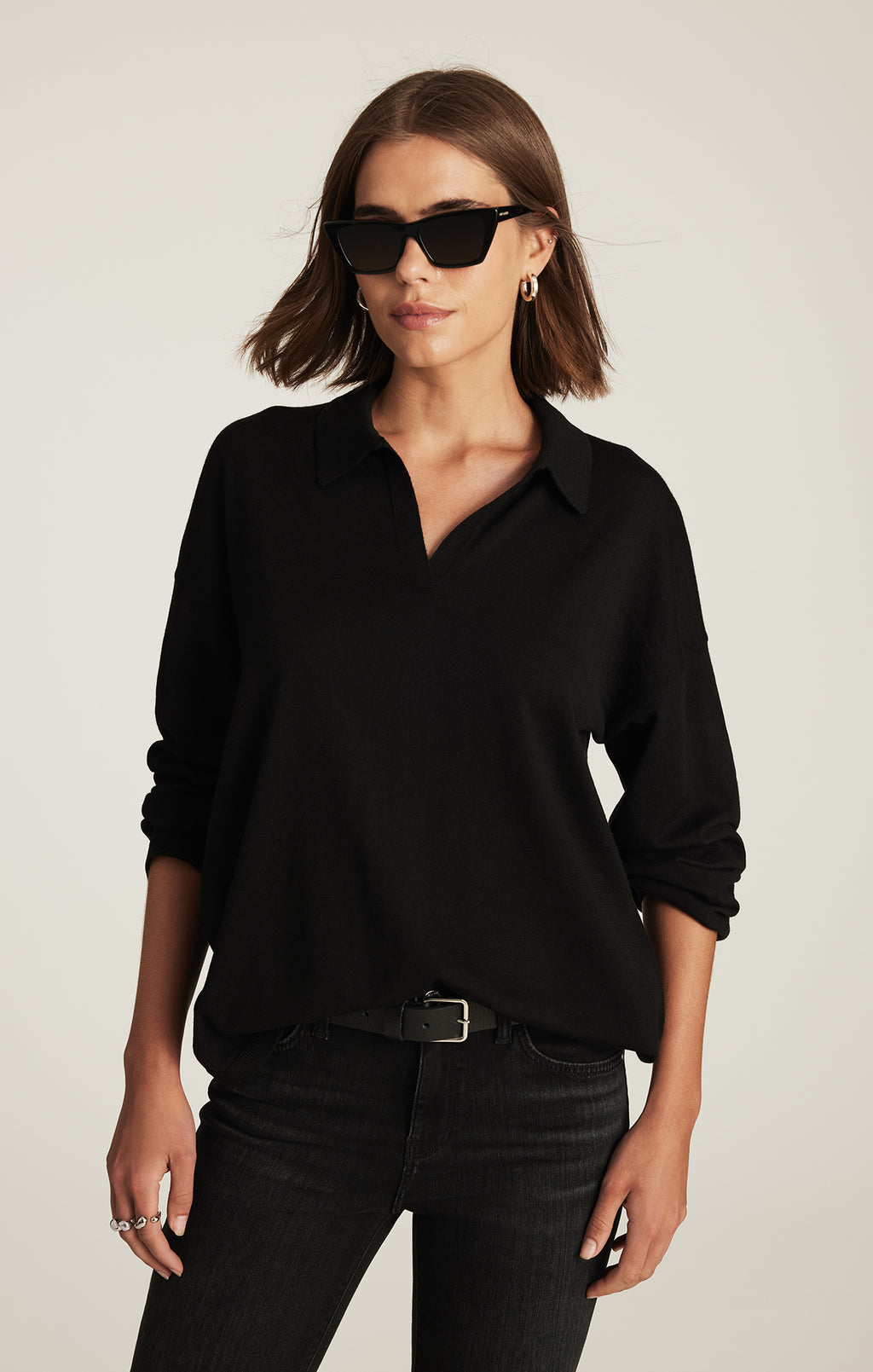 EDITION MERINO WOOL PULLOVER SWEATER IN BLACK