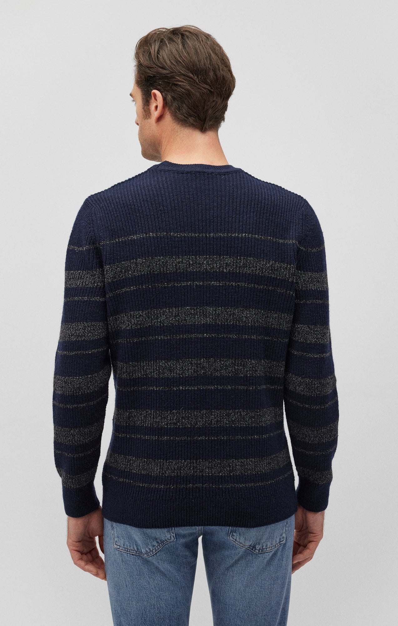 CREW NECK SWEATER IN TOTAL ECLIPSE - Mavi Jeans