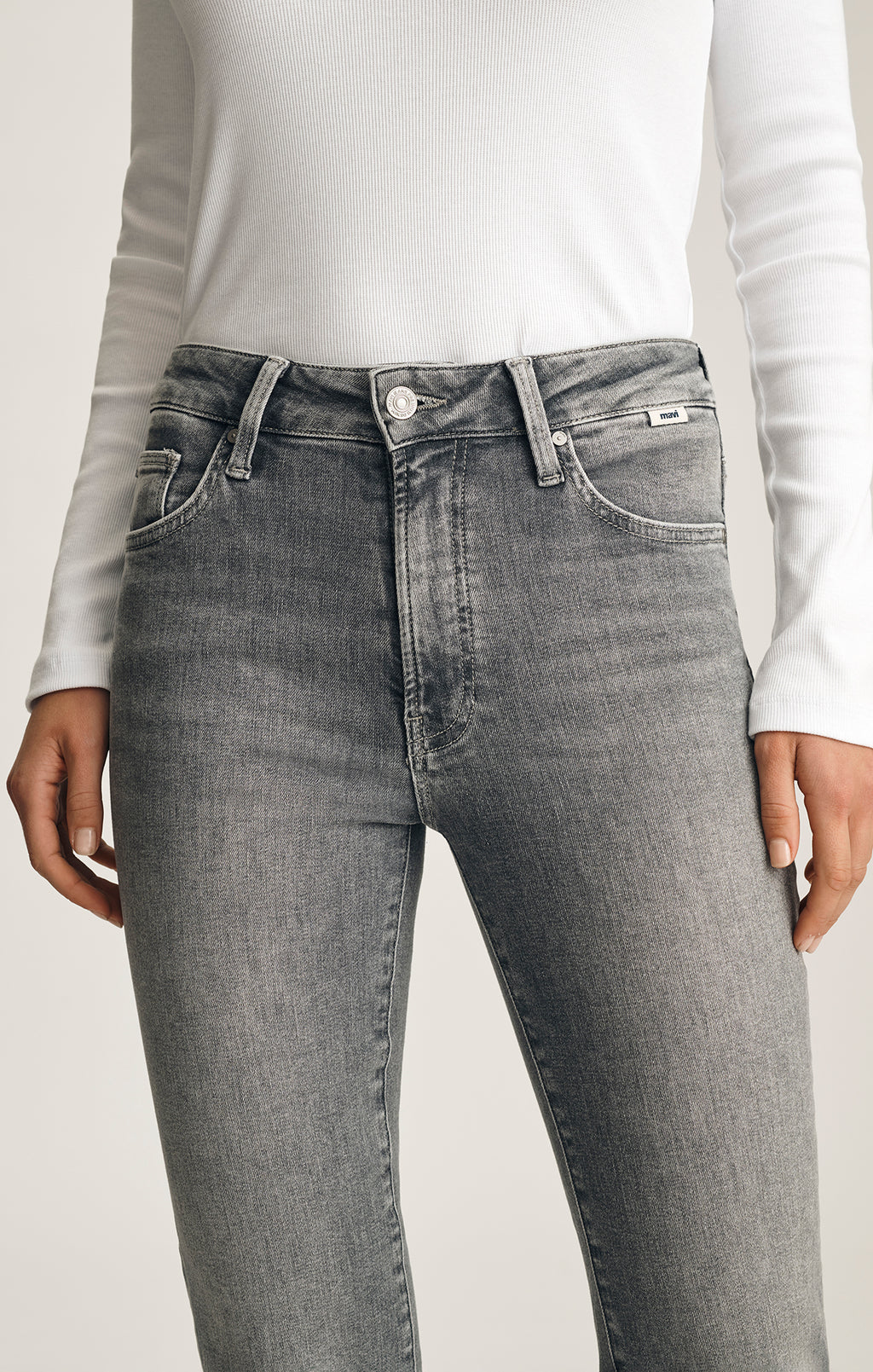 KENDRA STRAIGHT LEG IN GREY USED FLEX BLUE - Mavi Jeans