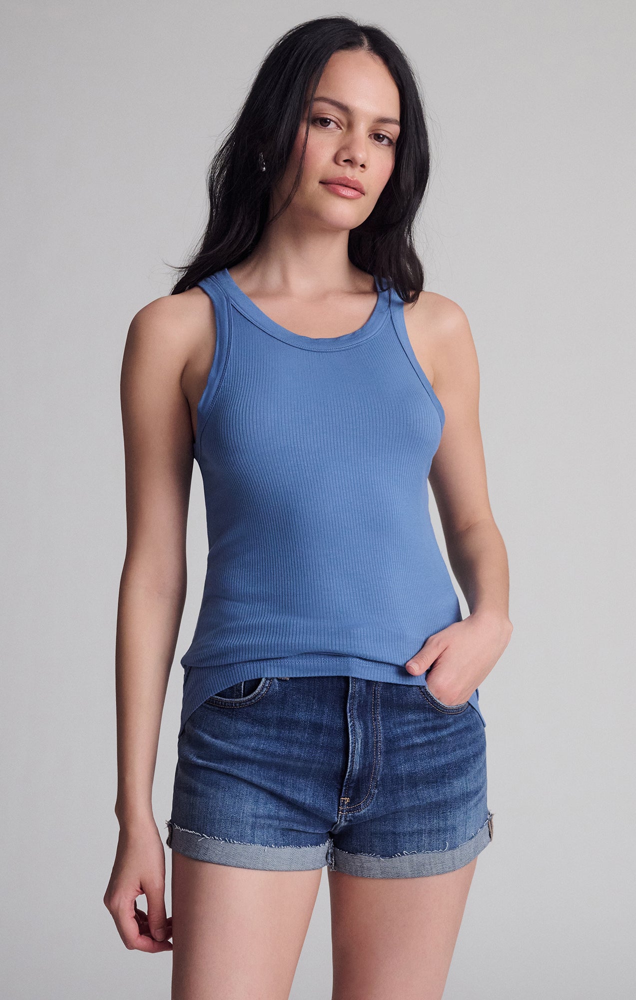 SIMPLE TANK TOP IN BLUE HORIZON - Mavi Jeans
