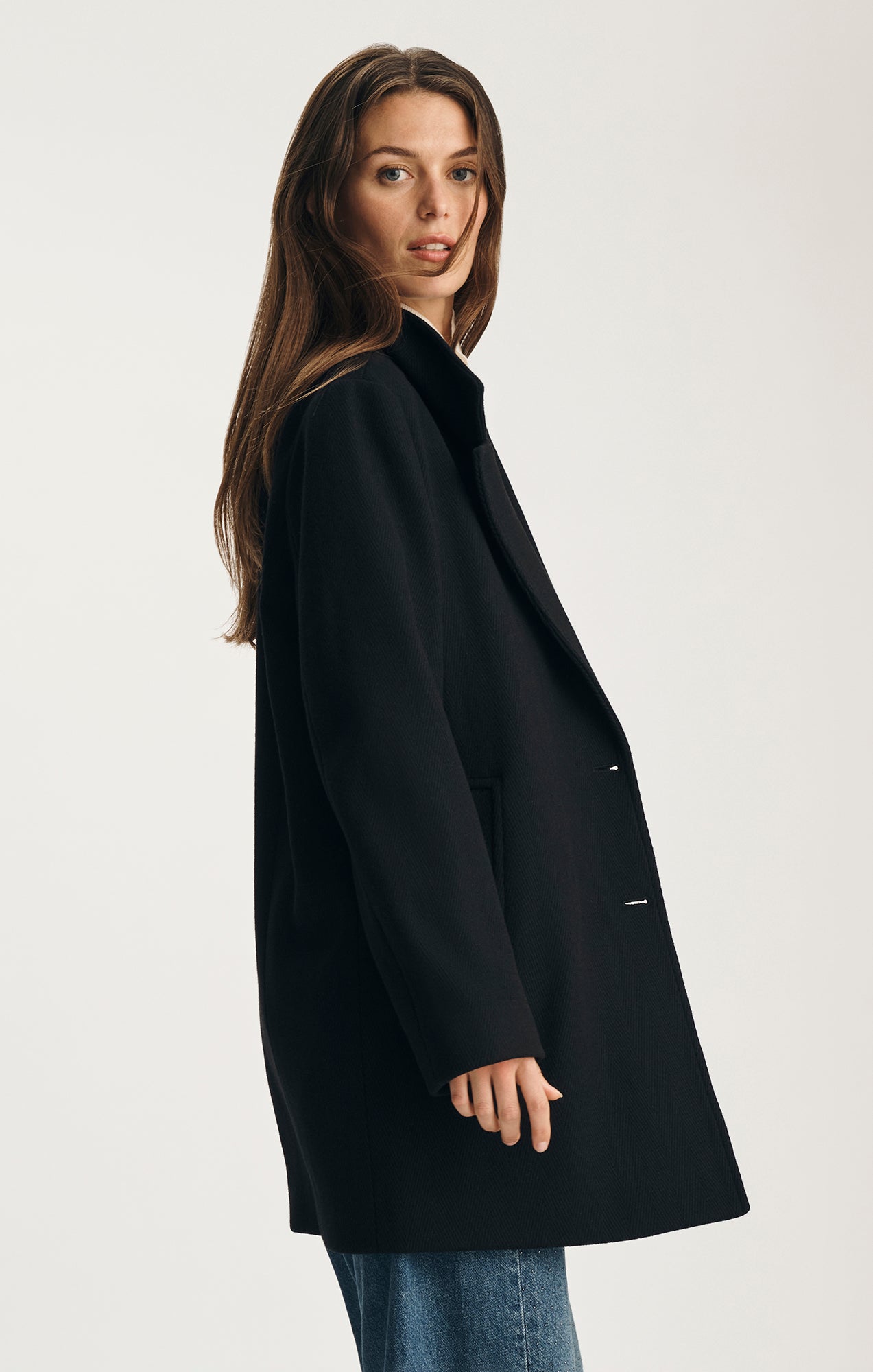 EDITION PEACOAT IN BLACK