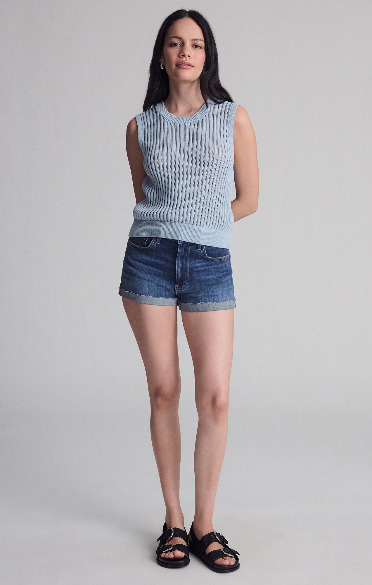 KNIT TANK TOP IN NIAGARA MIST - Mavi Jeans