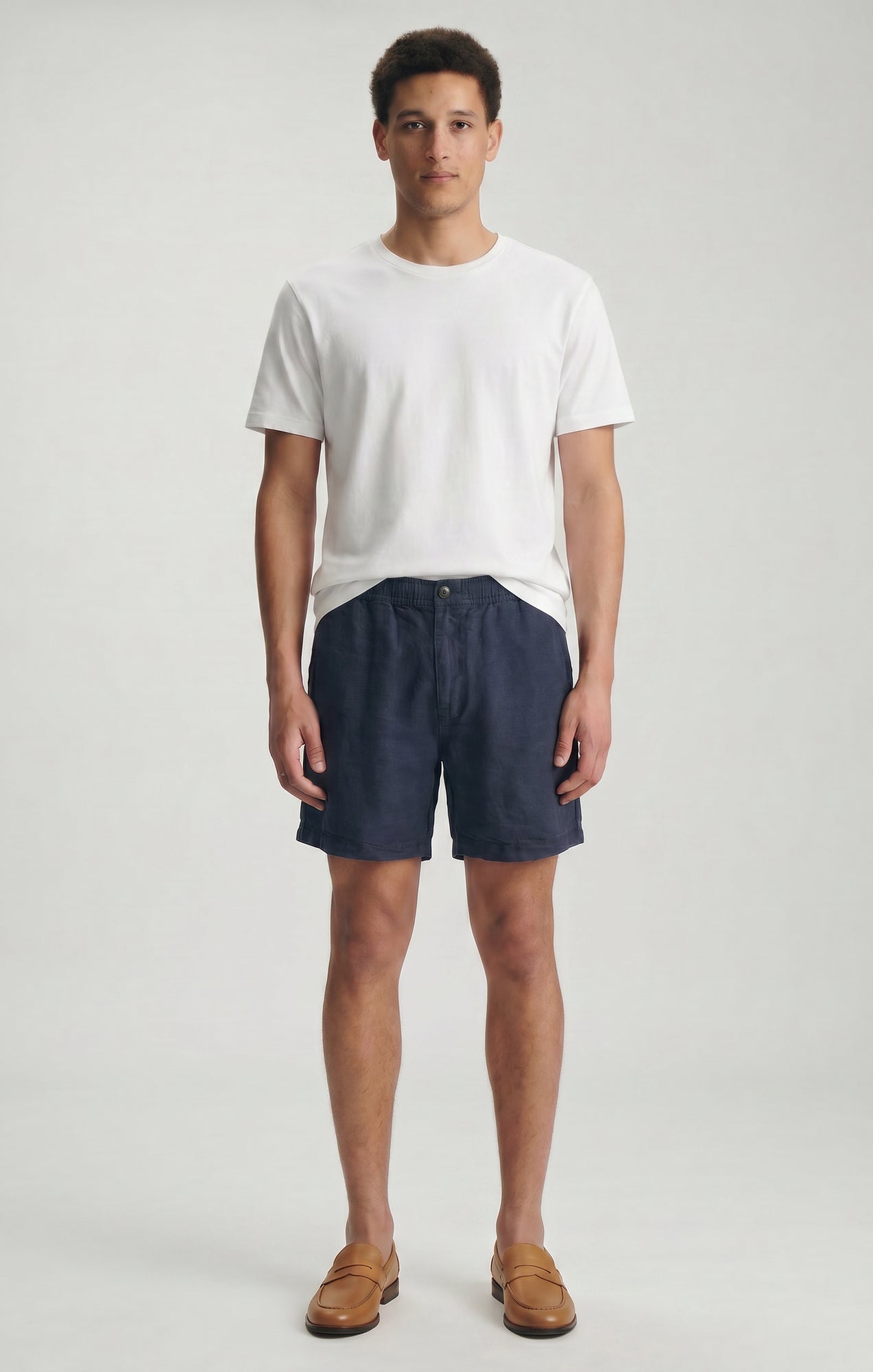 DAXON SHORTS IN NAVY LINEN - Mavi Jeans