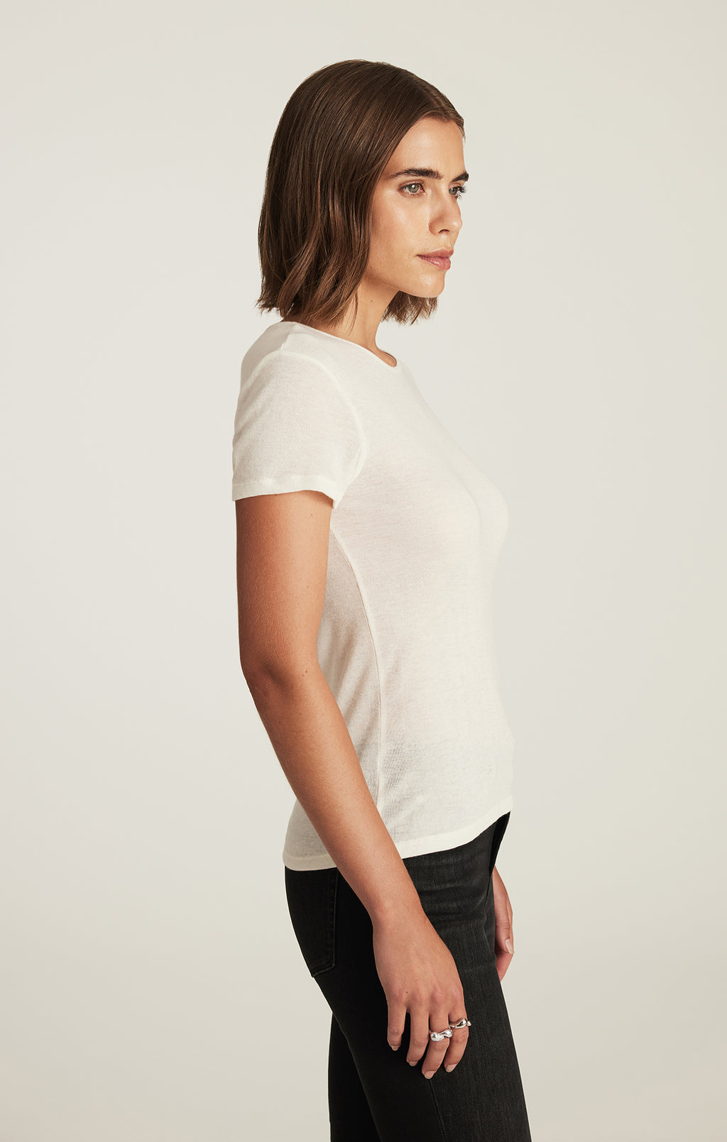 EDITION CAP SLEEVE T-SHIRT IN MARSHMALLOW - Mavi Jeans