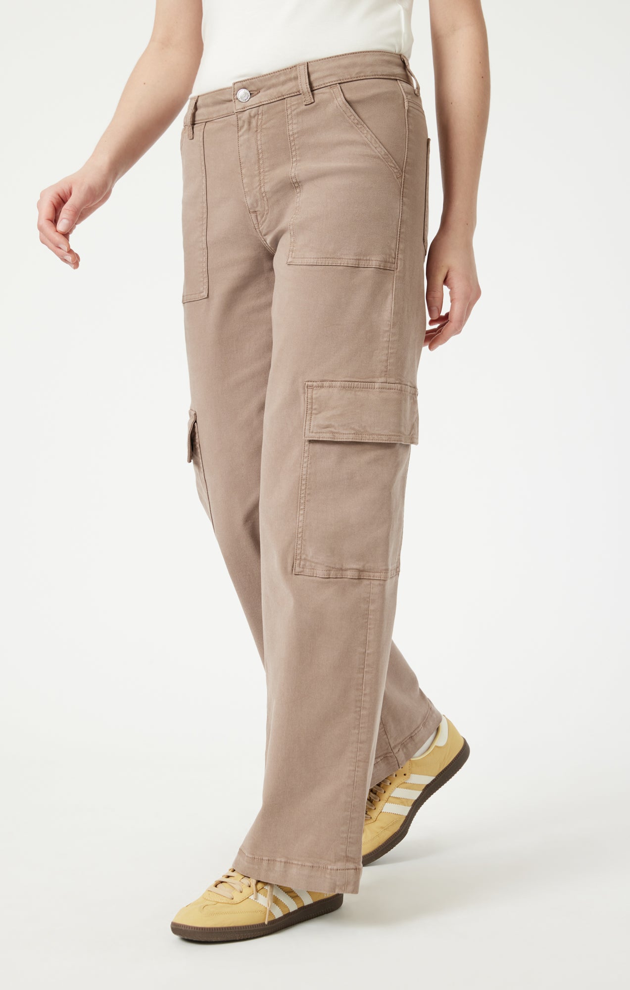 ALVA STRAIGHT CARGO IN CAPPUCCINO LUXE TWILL - Mavi Jeans