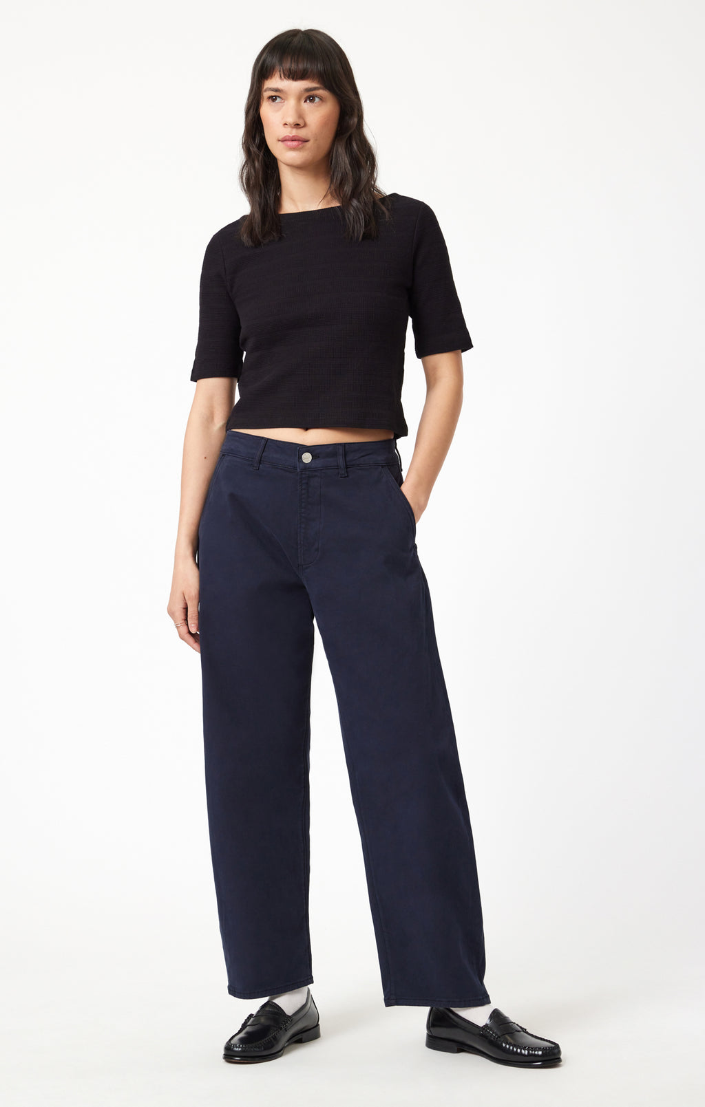 LENORA BARREL CHINO IN MIDNIGHT CASUAL TWILL - Mavi Jeans