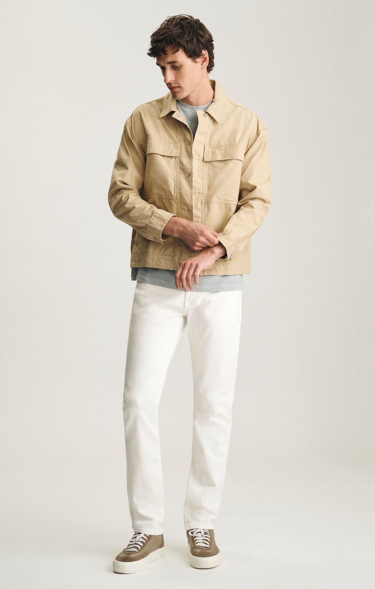 UTILITY OVERSHIRT IN OLIVE GRAY - Mavi Jeans