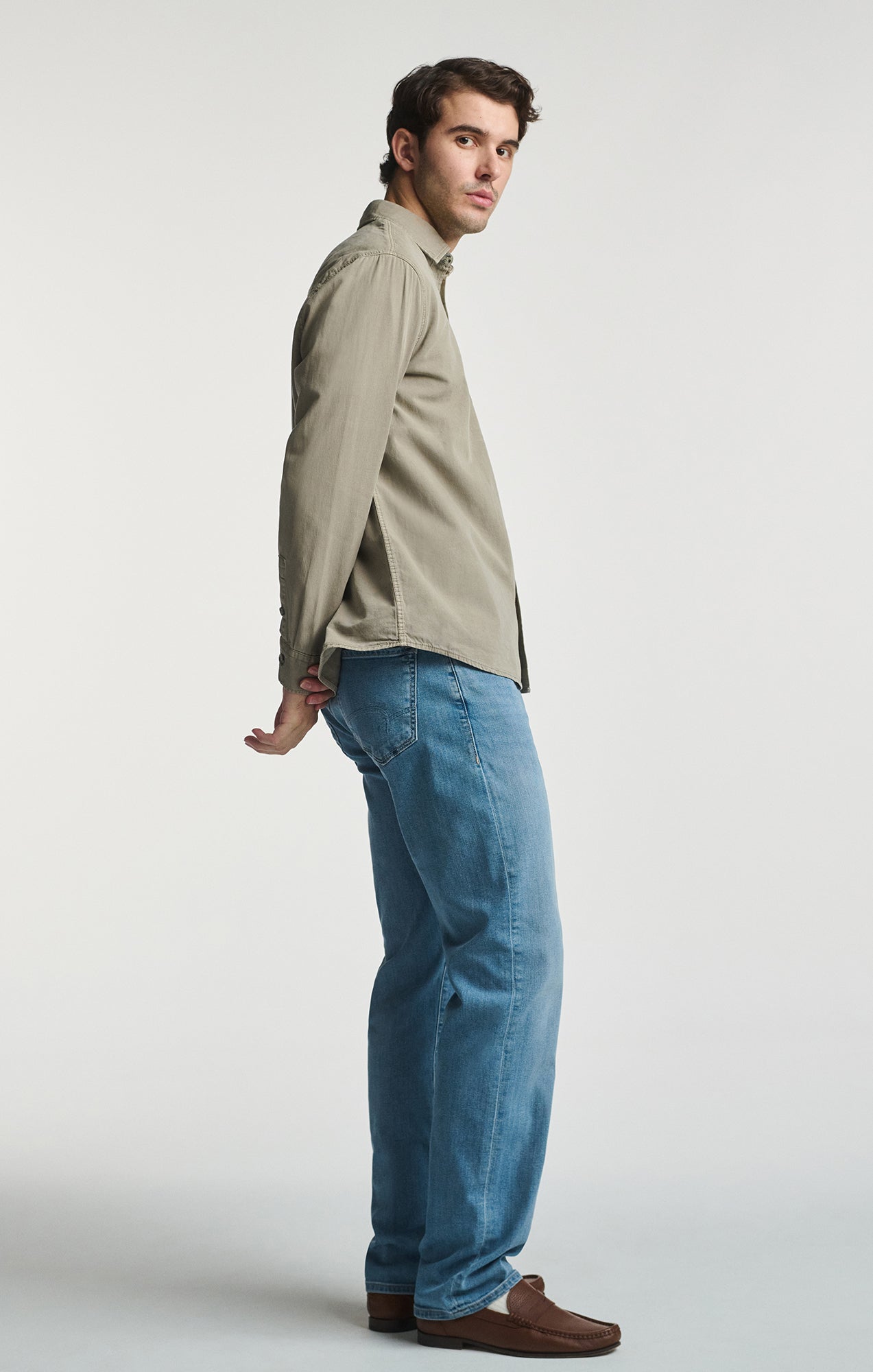 ONE POCKET BUTTON-UP SHIRT IN ROASTED CASHEW - Mavi Jeans
