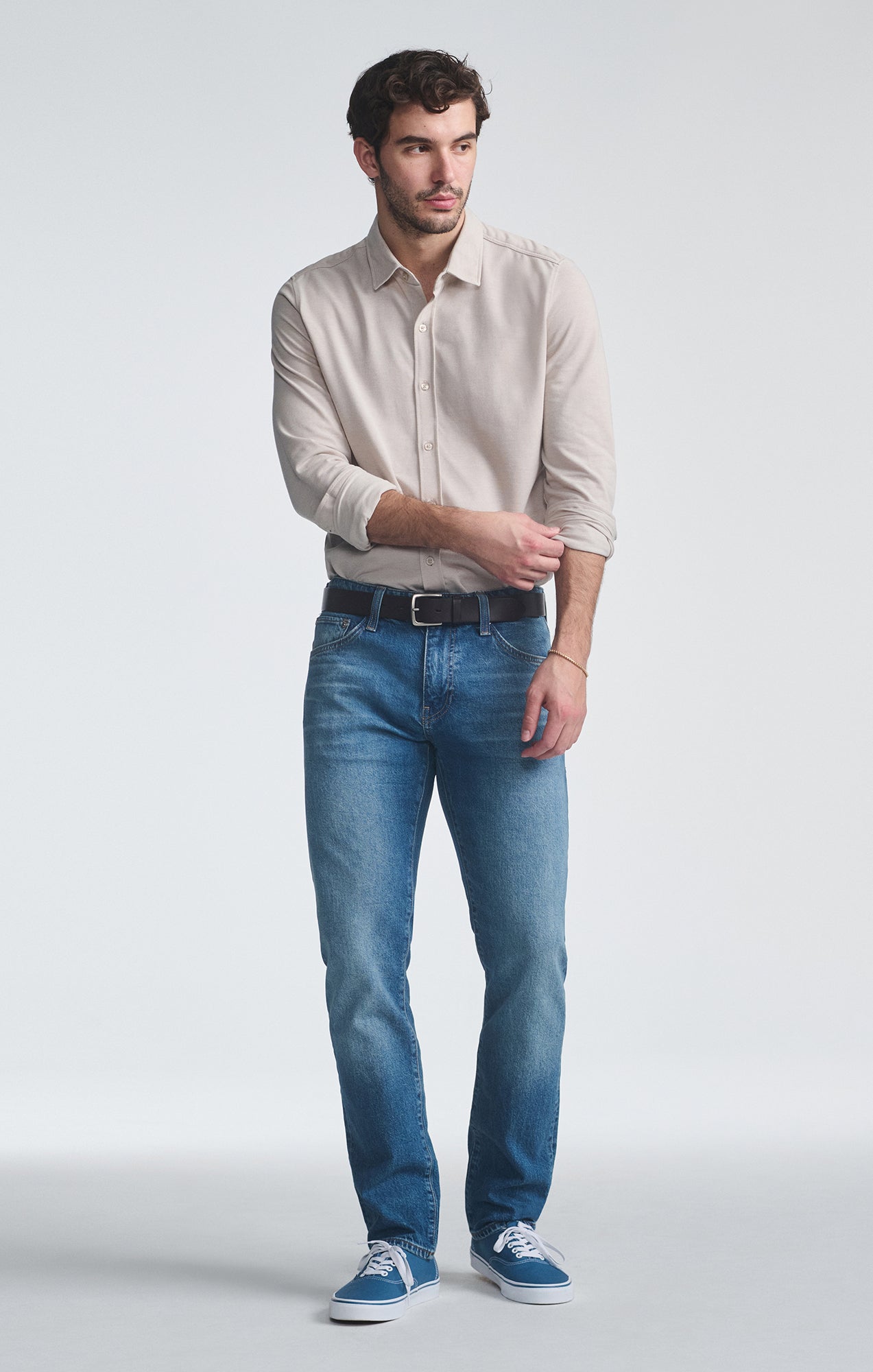 JAKE SLIM LEG IN INDIGO BRUSHED CLASSIC BLUE - Mavi Jeans