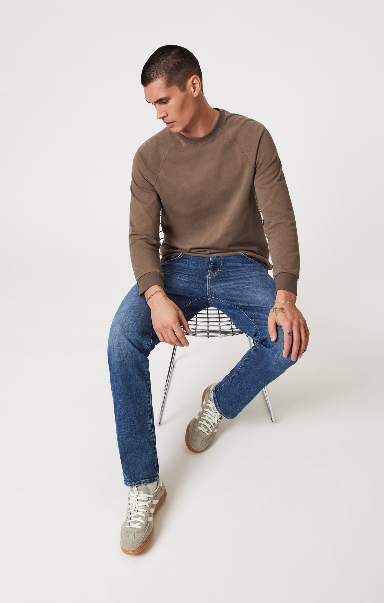 ZACH STRAIGHT LEG IN DARK BRUSHED CLASSIC BLUE - Mavi Jeans
