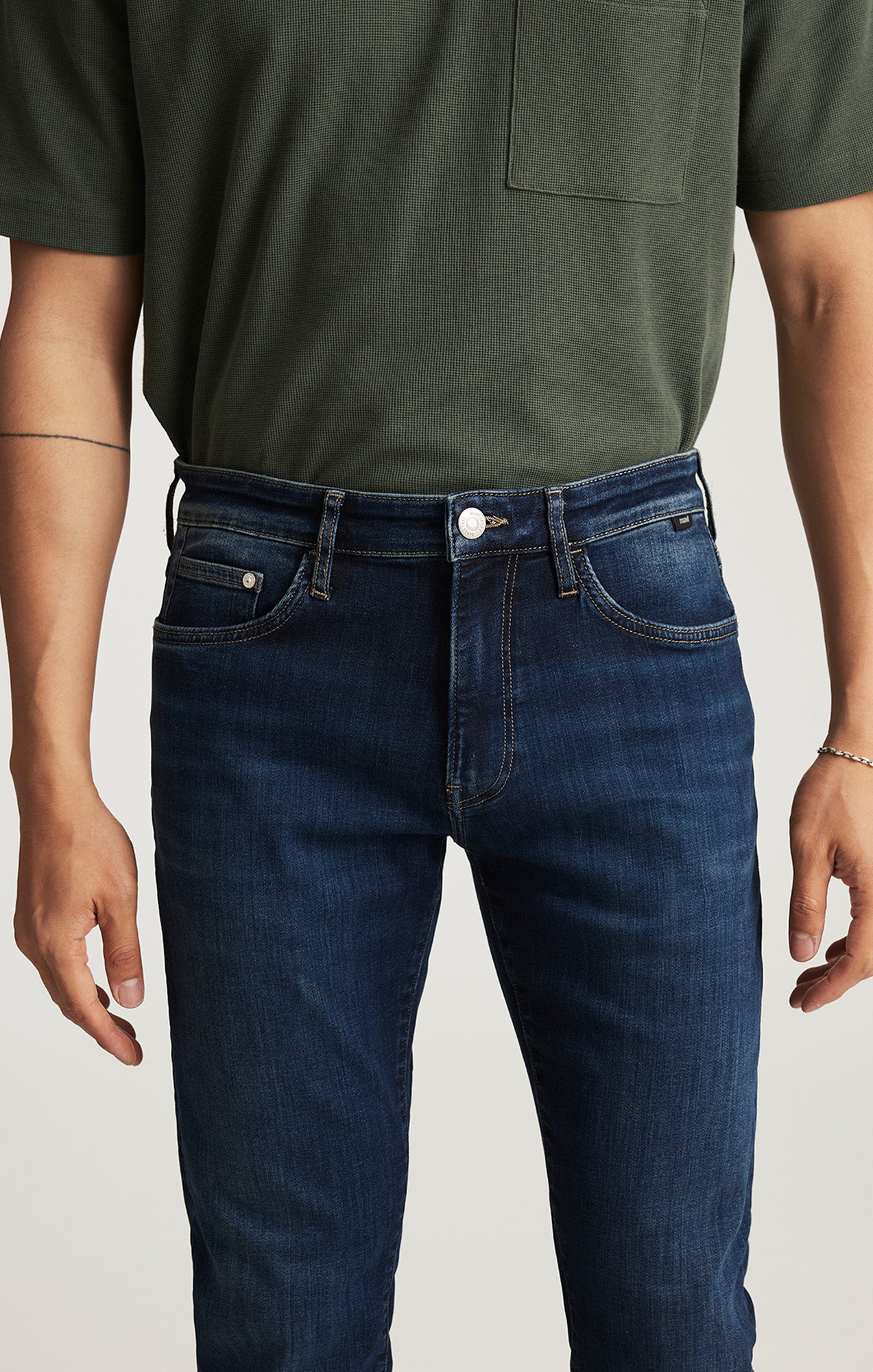 JAKE SLIM LEG IN MIDNIGHT BRUSHED FEATHER BLUE - Mavi Jeans