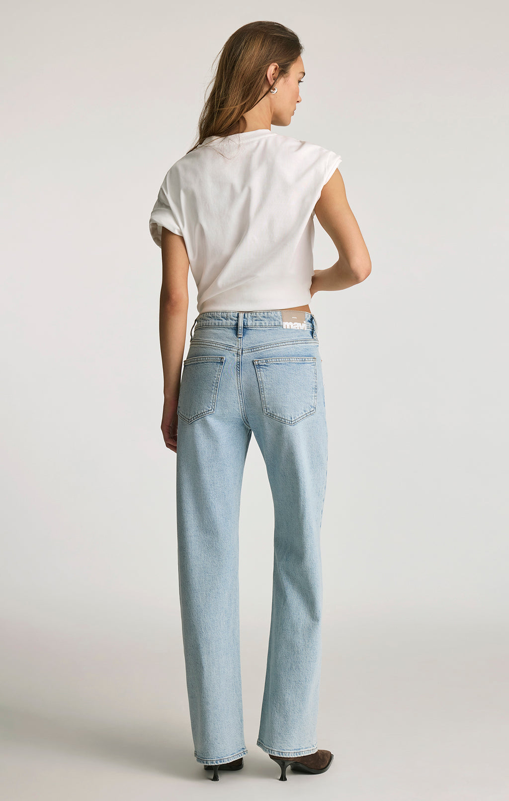 Jean droit Taylor en bleu classique clair brossé