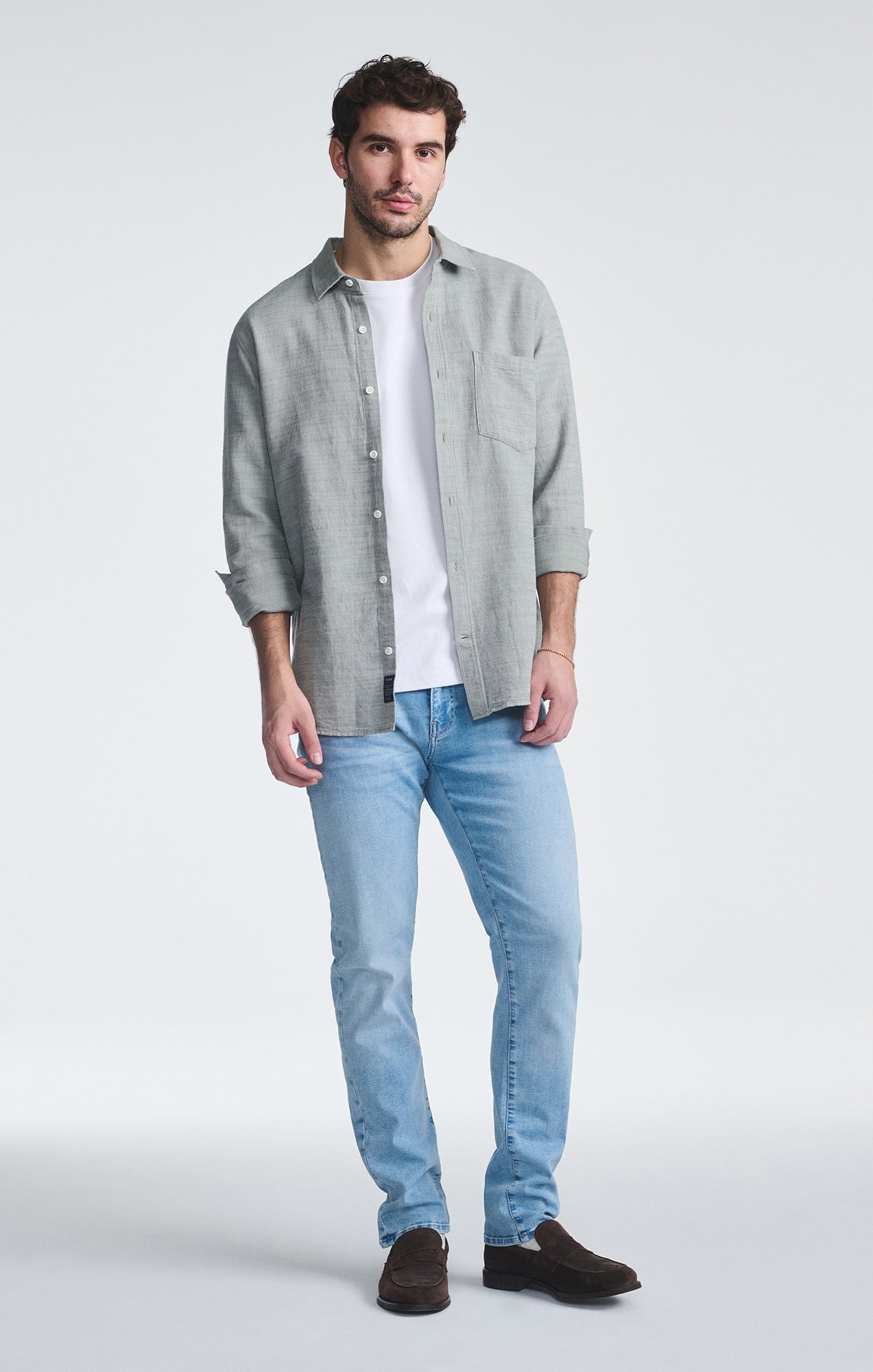 MARCUS SLIM STRAIGHT LEG IN AQUA BLUE FEATHER BLUE - Mavi Jeans