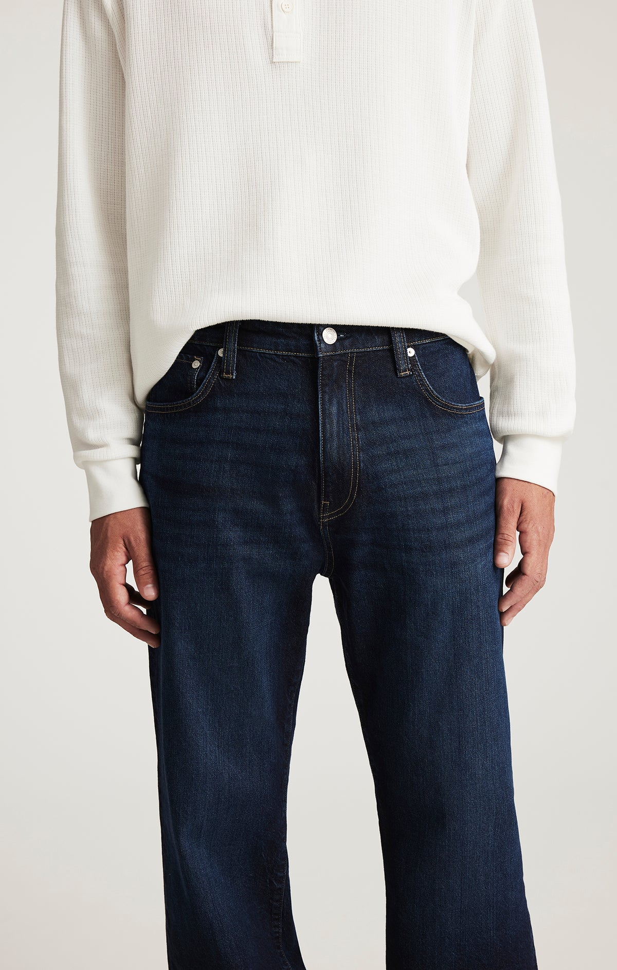 MARCEL LOOSE STRAIGHT LEG IN DEEP BRUSHED CLASSIC BLUE - Mavi Jeans
