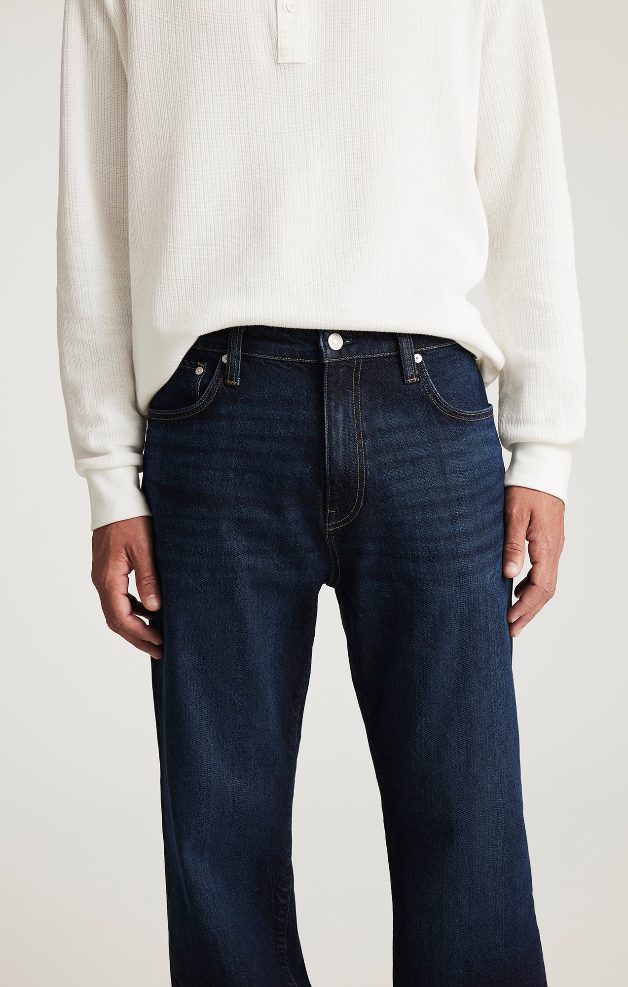 MARCEL LOOSE STRAIGHT LEG IN DEEP BRUSHED CLASSIC BLUE - Mavi Jeans